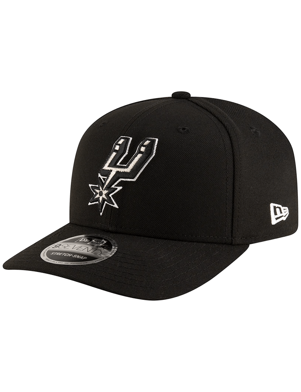 San Antonio Spurs New Era NBA Team 9SEVENTY Stretch-Snapback Hat - Black