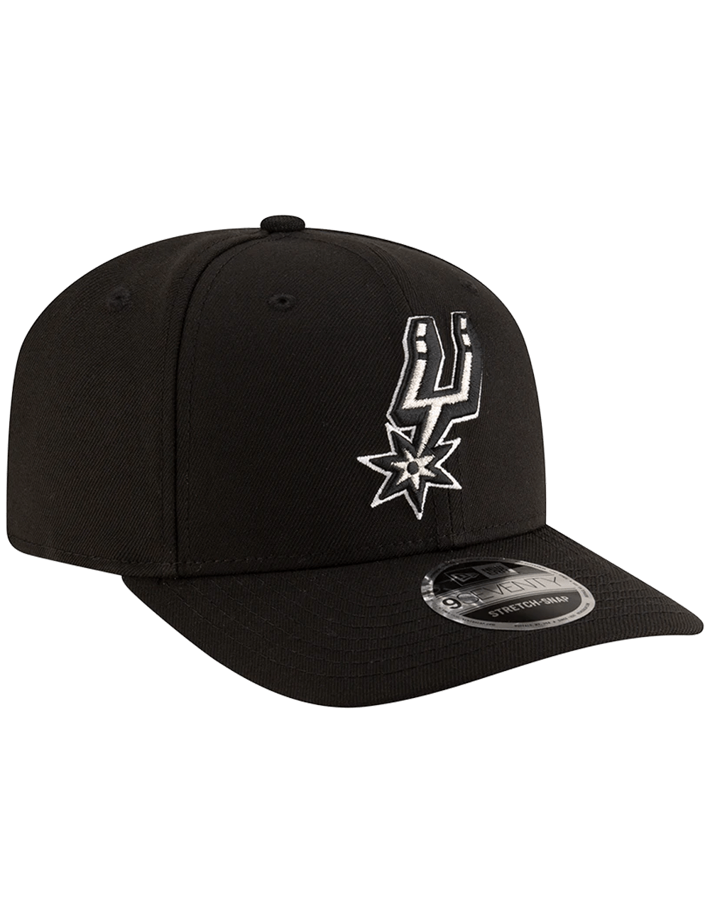 San Antonio Spurs New Era NBA Team 9SEVENTY Stretch-Snapback Hat - Black