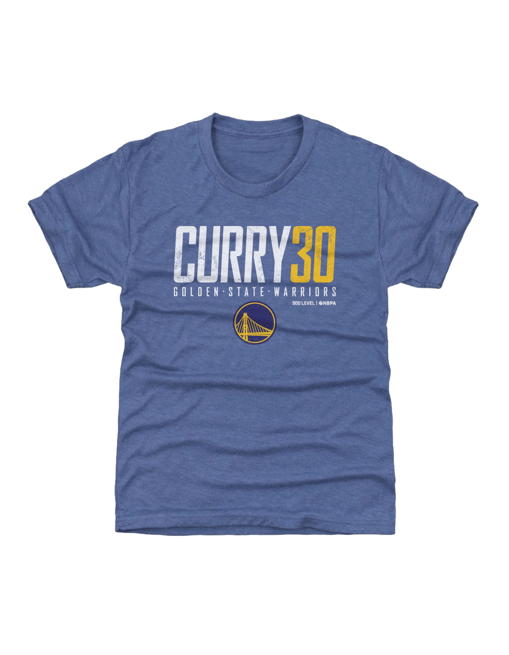 Youths Steph Curry Golden State Warriors 500 Level NBA Elite T-Shirt - Tri Blue