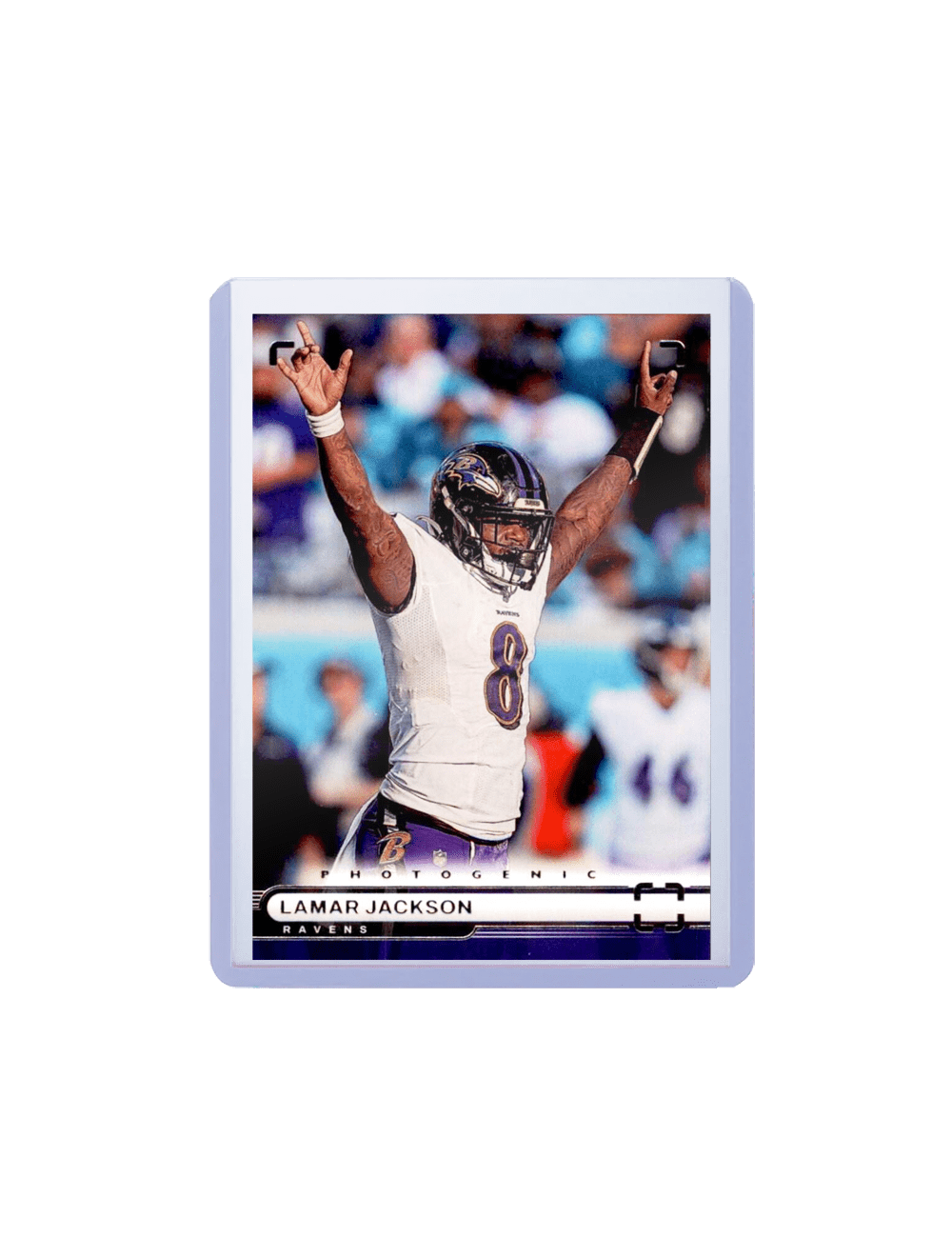 Lamar Jackson Baltimore Ravens Panini NFL 22 Photogenic Card