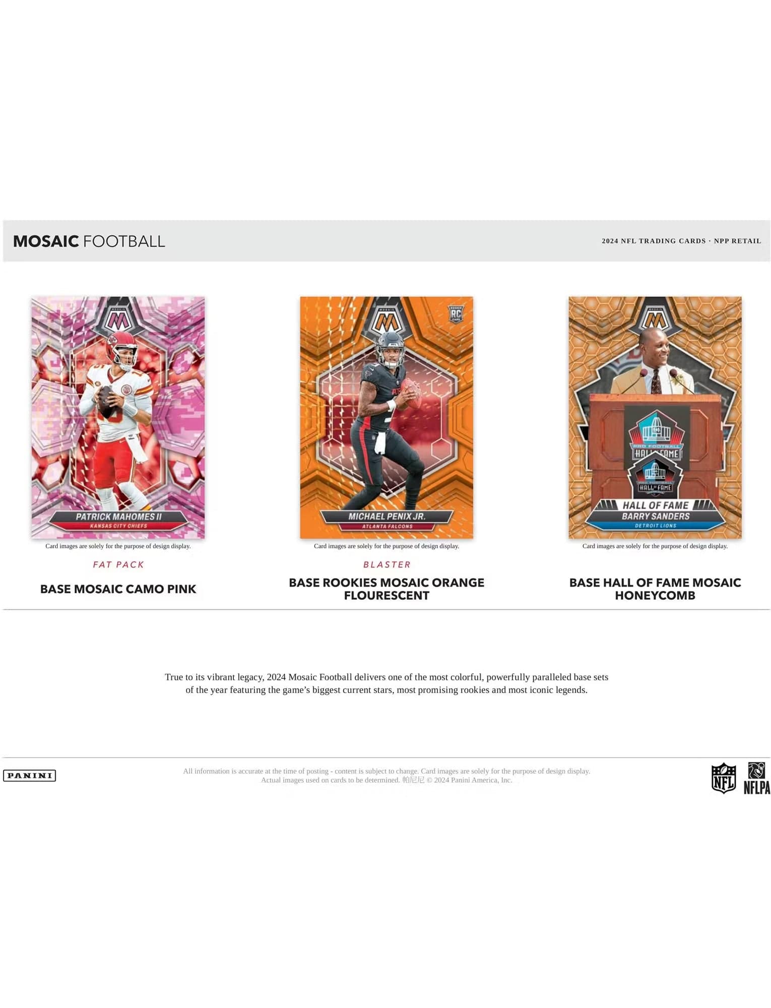 2024 Panini NFL Mosaic Football Trading Card Blaster Box