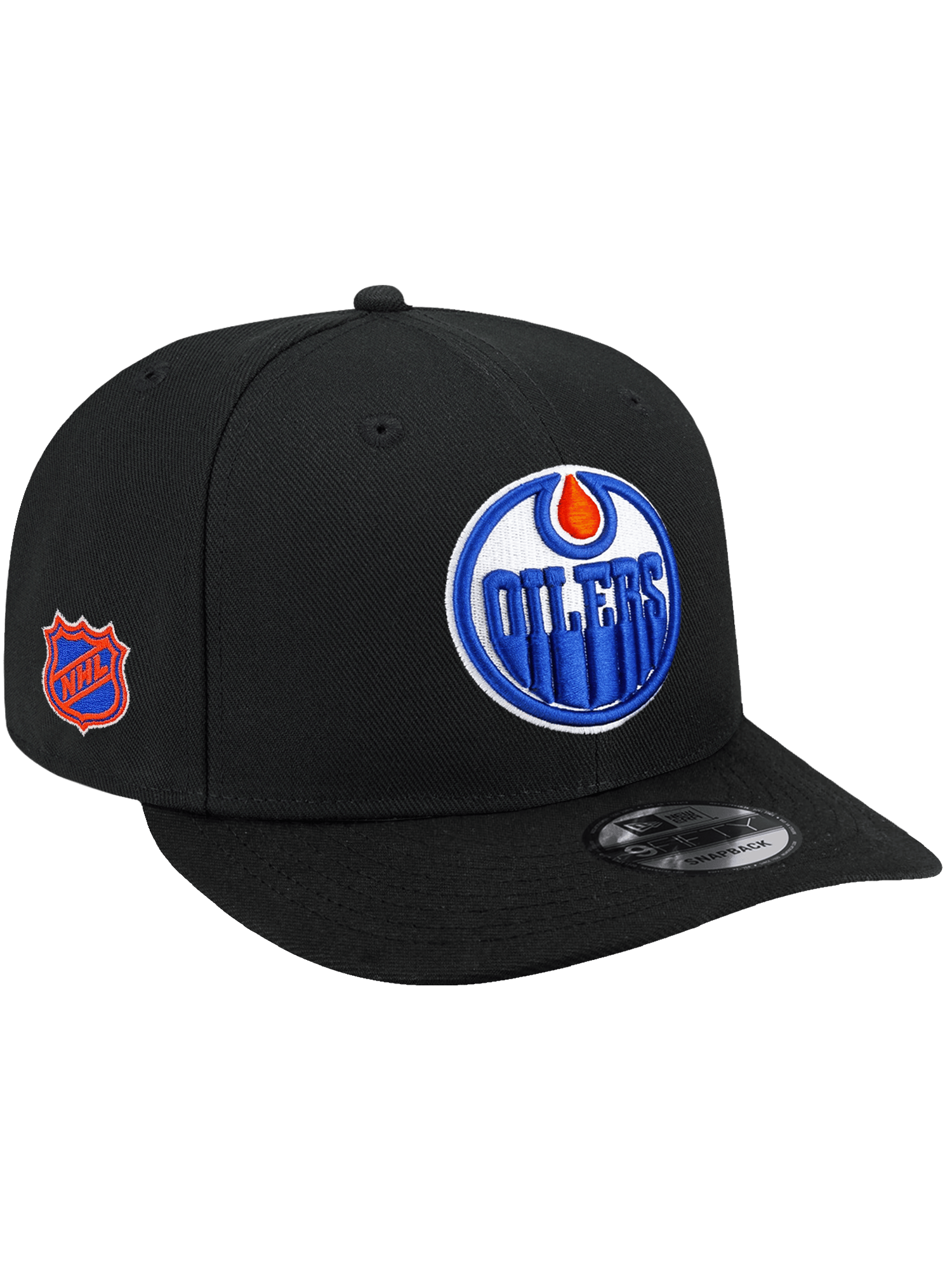 Edmonton Oilers New Era NHL Team 9FIFTY Pre-Curved Snapback Hat - Black