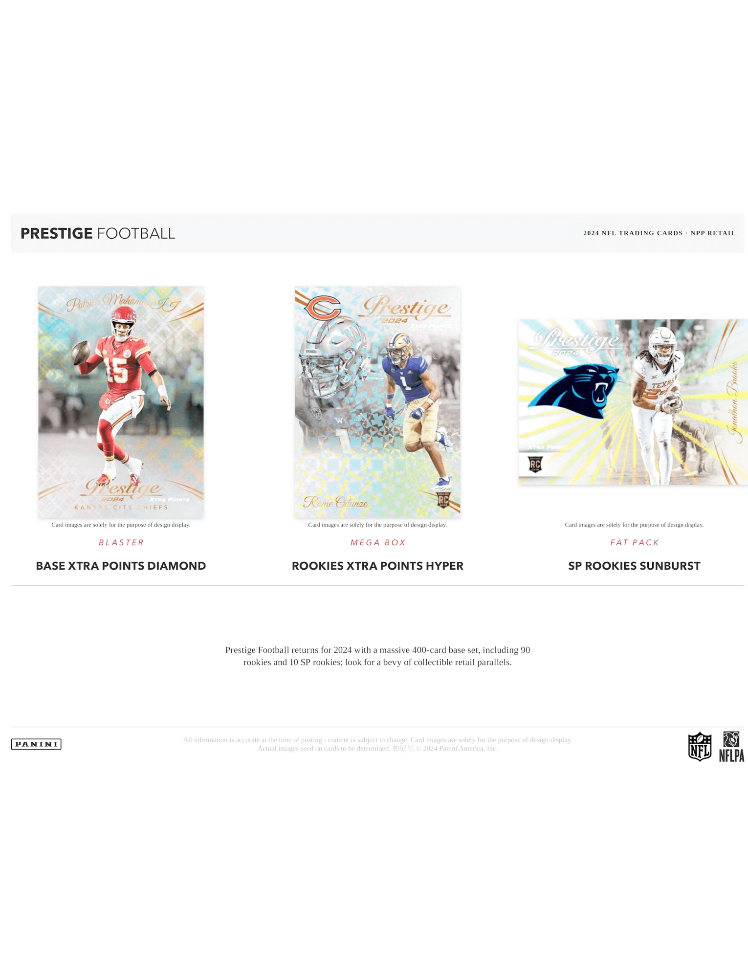 2024 Panini NFL Prestige Football Trading Card Blaster Box