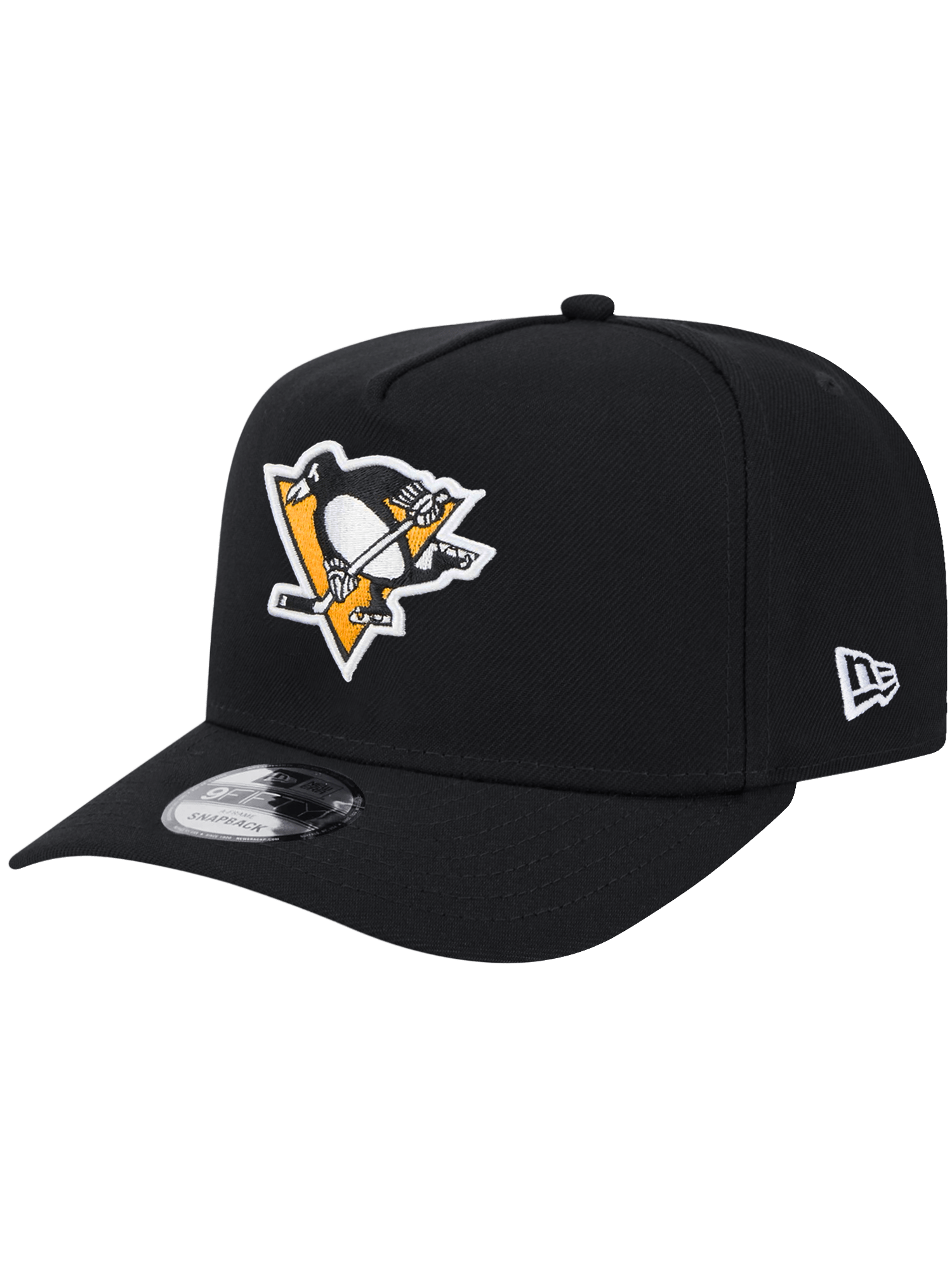 Pittsburgh Penguins New Era NHL Team Pre-Curved 9FIFTY A-Frame Snapback Hat - Black