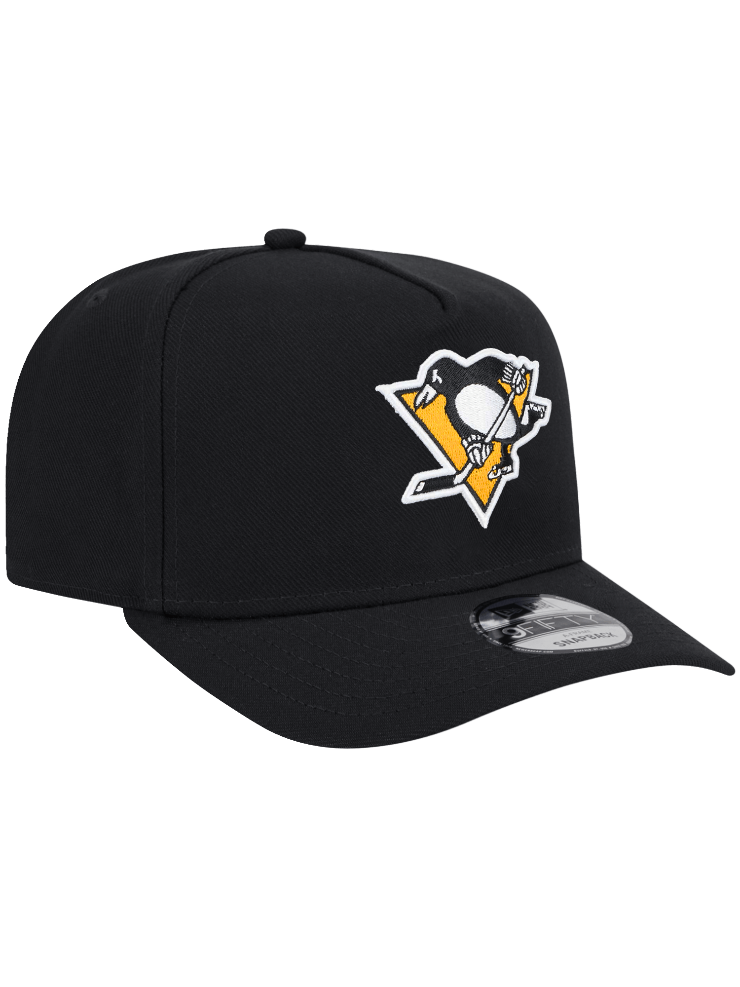 Pittsburgh Penguins New Era NHL Team Pre-Curved 9FIFTY A-Frame Snapback Hat - Black