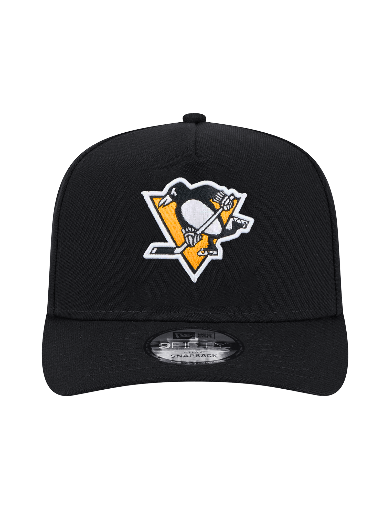 Pittsburgh Penguins New Era NHL Team Pre-Curved 9FIFTY A-Frame Snapback Hat - Black