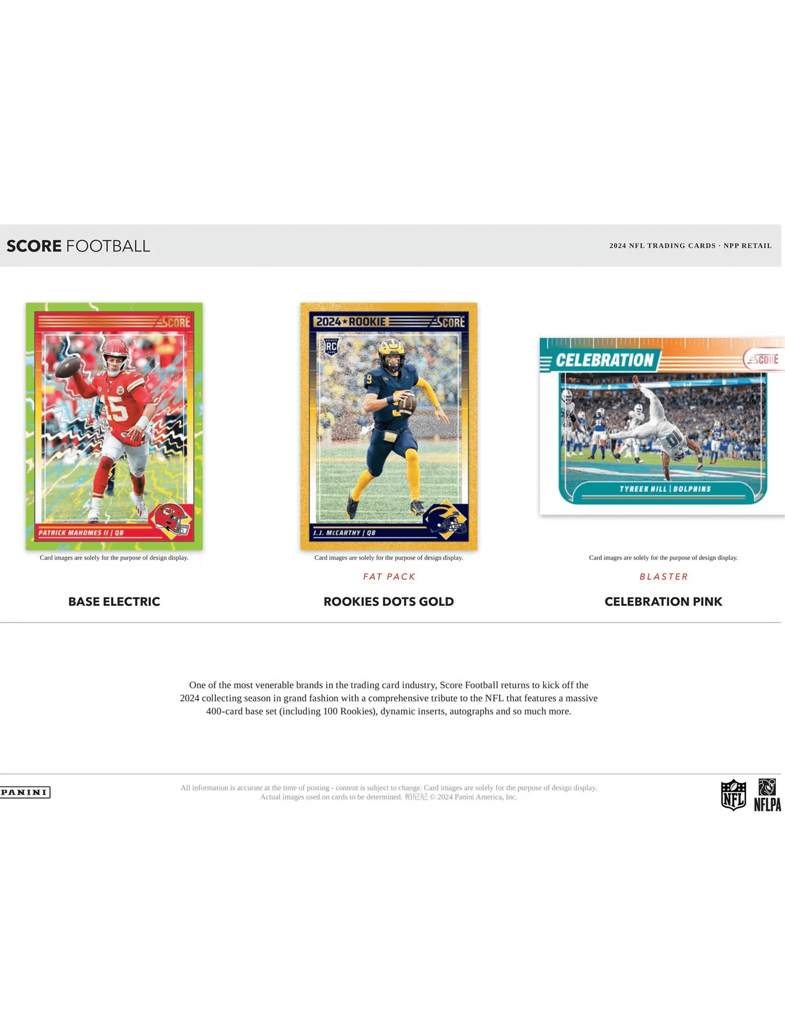 2024 Panini NFL Score Football Trading Card Blaster Box