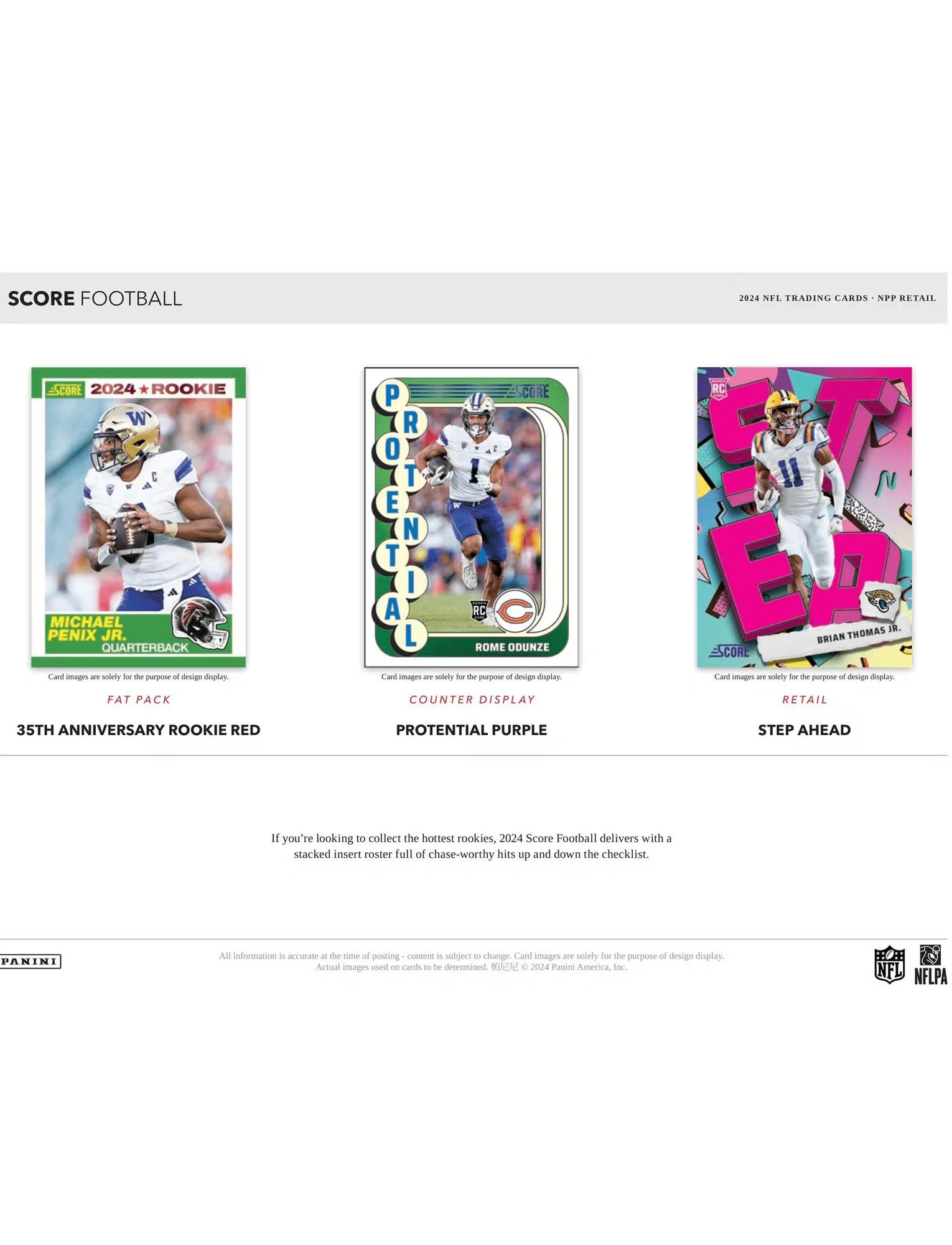 2024 Panini NFL Score Football Trading Card Blaster Box