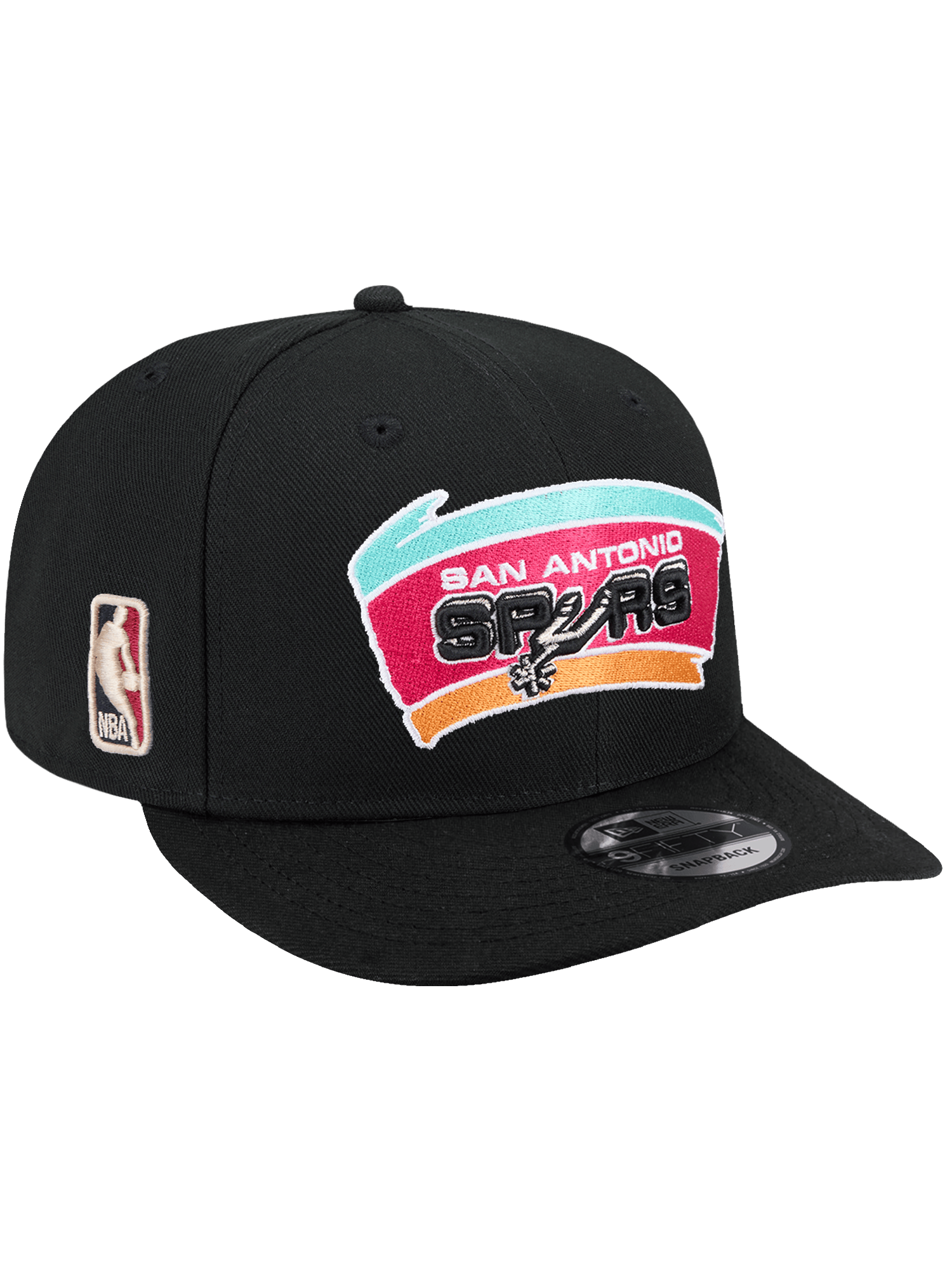 San Antonio Spurs New Era NBA HWC 9FIFTY Pre-Curved Snapback Hat - Black