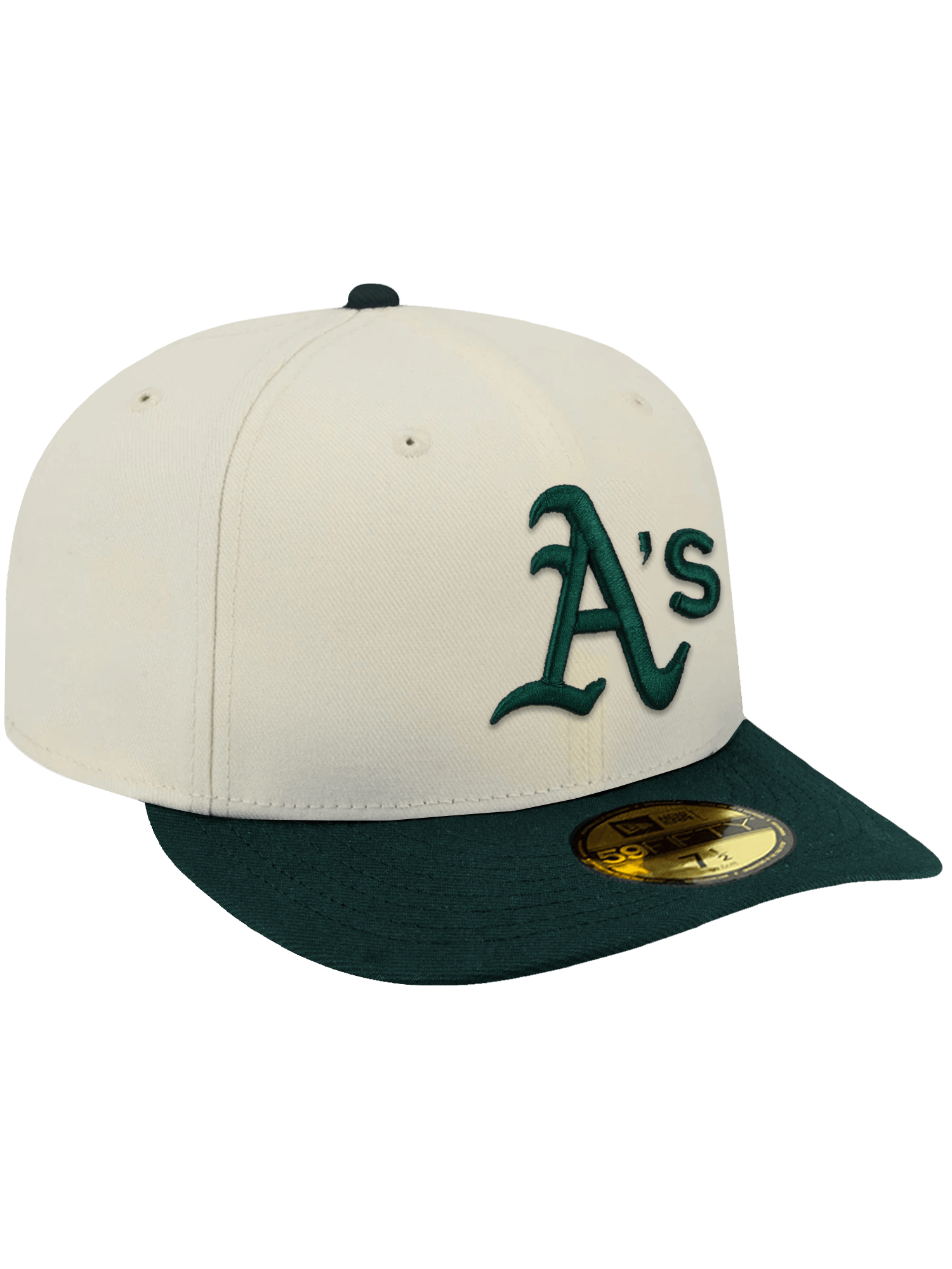 New Era Caps Athletics New Era MLB Team 2 Tone 59FIFTY Pre-Curved Fitted Hat - Chrome