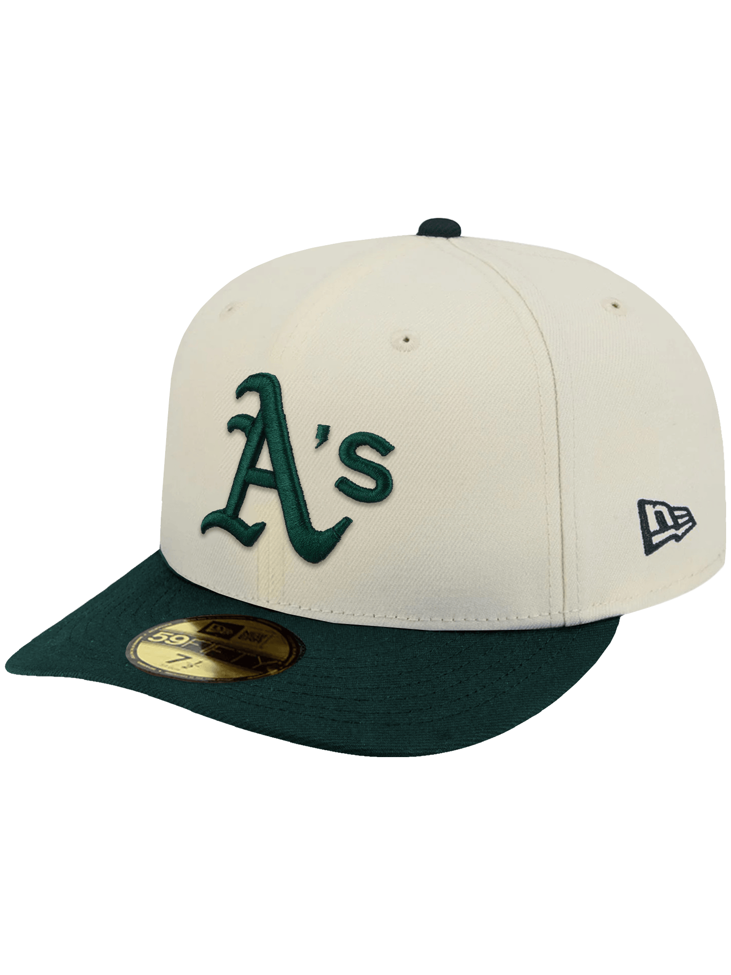 New Era Caps Athletics New Era MLB Team 2 Tone 59FIFTY Pre-Curved Fitted Hat - Chrome