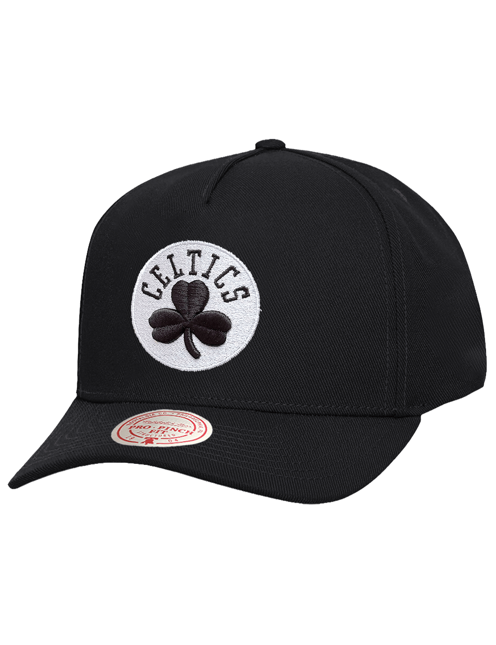 Mitchell And Ness Caps Boston Celtics Mitchell & Ness NBA Mono Pro Pinch Snapback Hat - Black