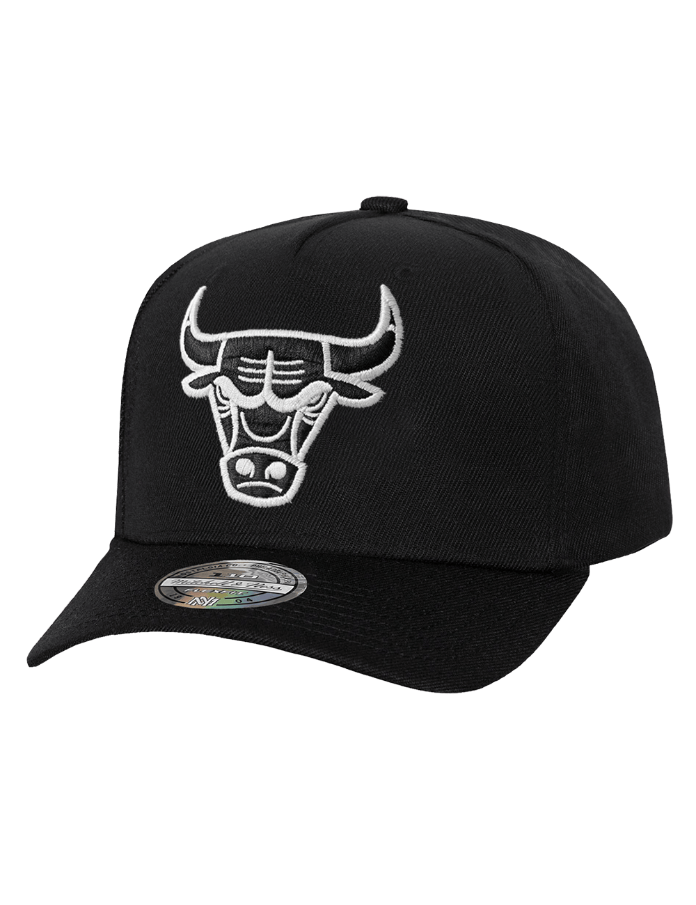 Mitchell And Ness Caps OSFM Chicago Bulls Mitchell & Ness NBA Monochrome Flex 110 Snapback Hat - Black