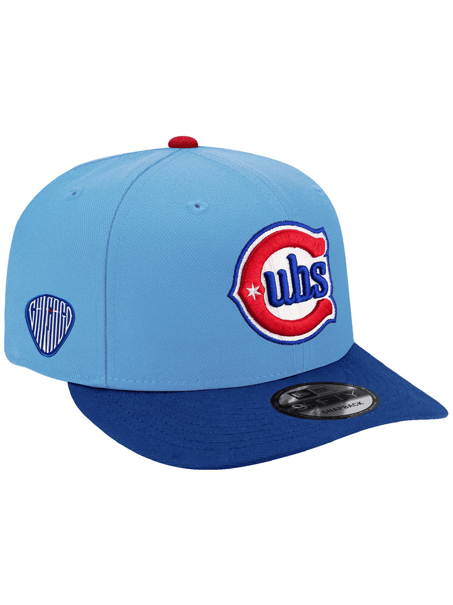 New Era Caps OSFA Chicago Cubs New Era MLB Alt Pre-Curved 9FIFTY Snapback Hat - Light Blue