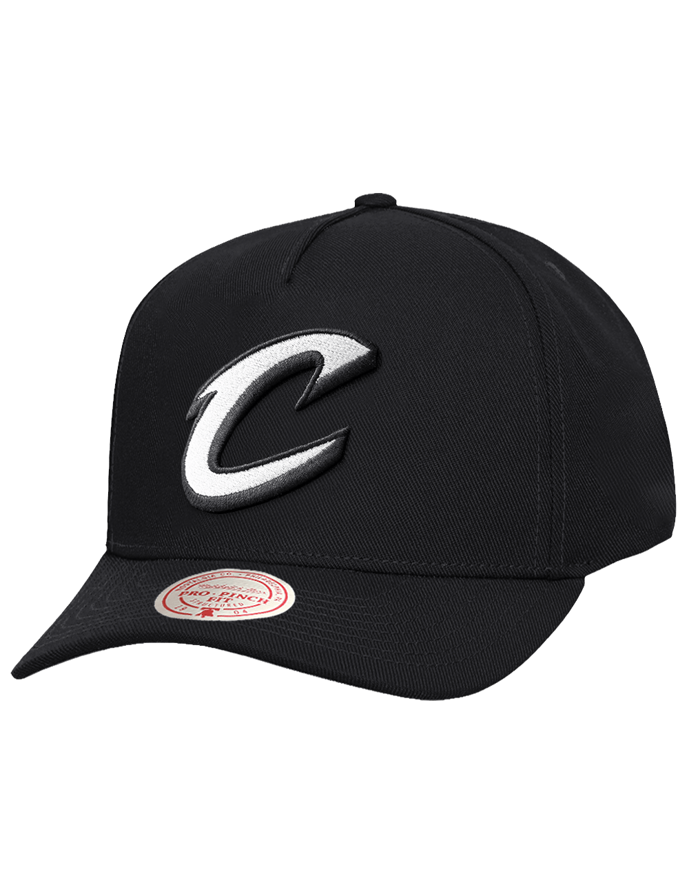 Mitchell And Ness Caps Cleveland Cavaliers Mitchell & Ness NBA Mono Pro Pinch Snapback Hat - Black