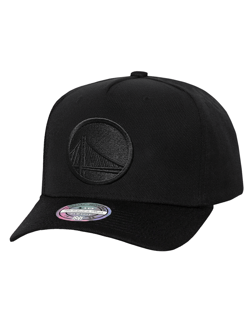 Mitchell And Ness Caps Golden State Warriors Mitchell & Ness NBA All Black 110 Flex Snapback Hat