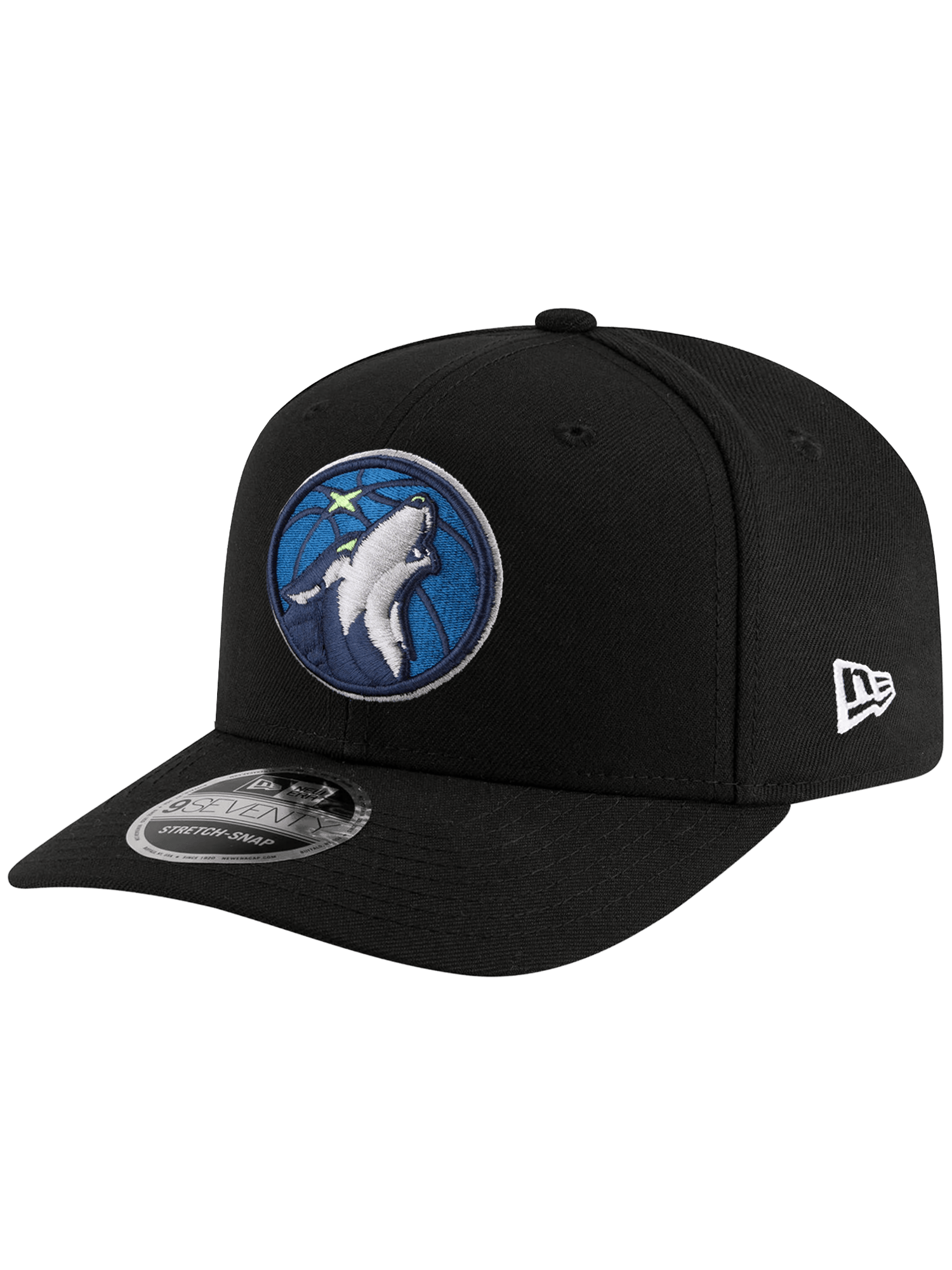 New Era Caps OSFA Minnesota Timberwolves New Era NBA Team 9SEVENTY Stretch-Snapback Hat - Black
