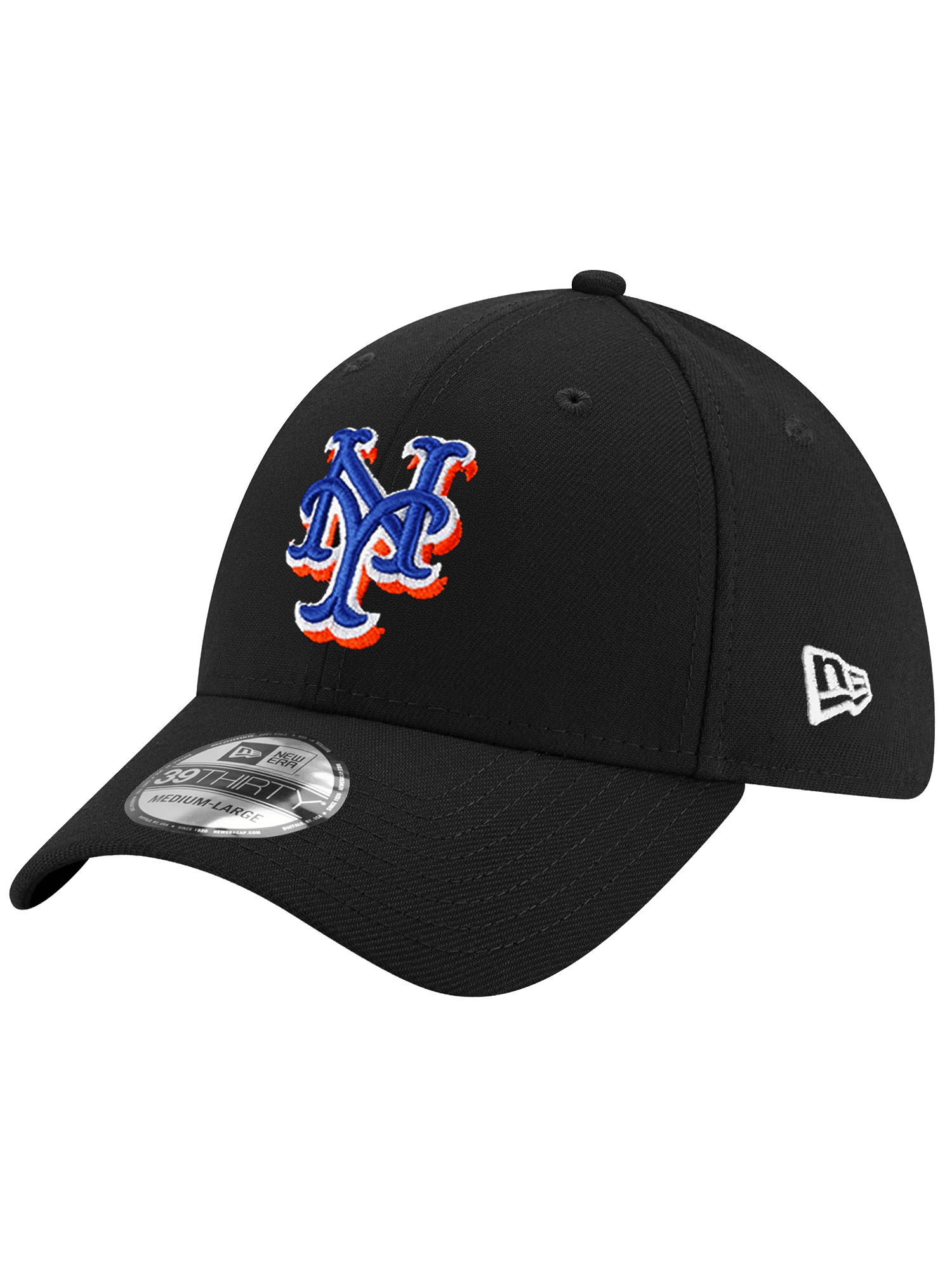 New Era Caps New York Mets New Era MLB Alt 39THIRTY Stretch-Fit Hat - Black