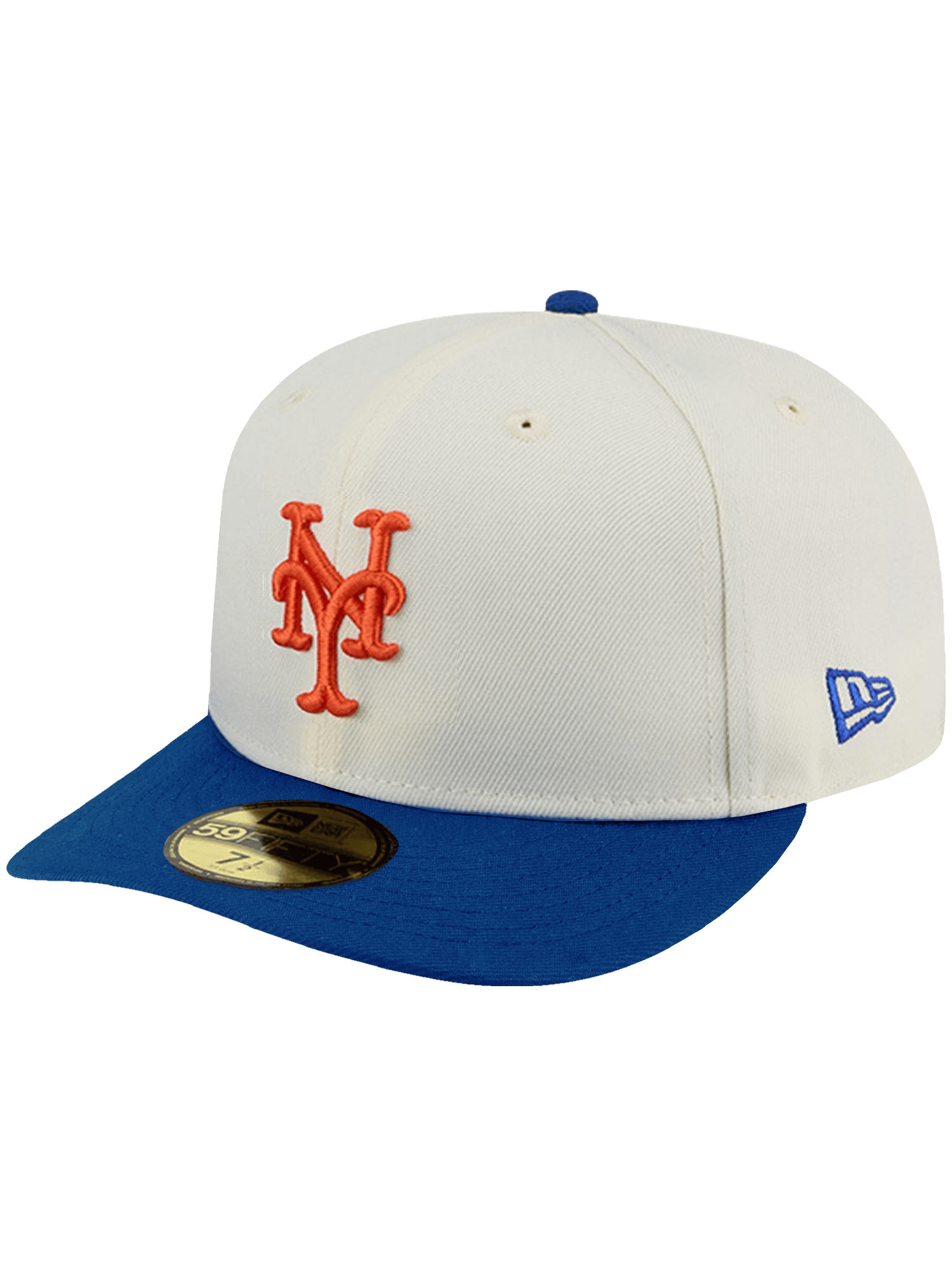New Era Caps New York Mets New Era MLB Team 2 Tone 59FIFTY Pre-Curved Fitted Hat - Chrome