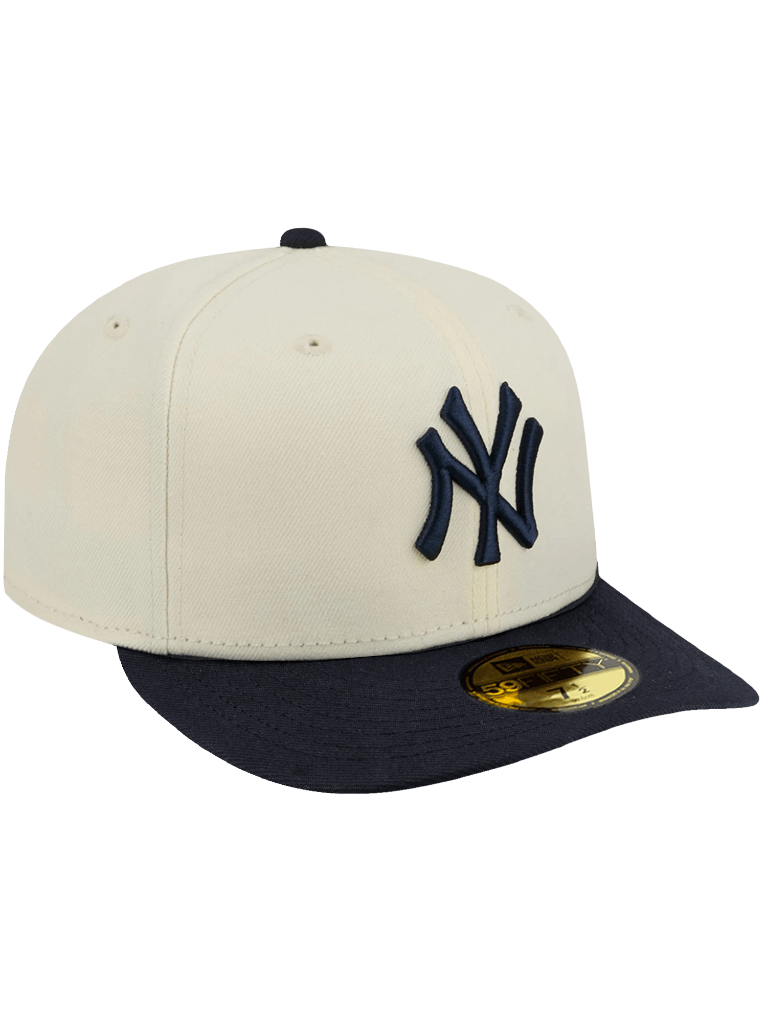 New Era Caps New York Yankees New Era MLB Team 2 Tone 59FIFTY Pre-Curved Fitted Hat - Chrome