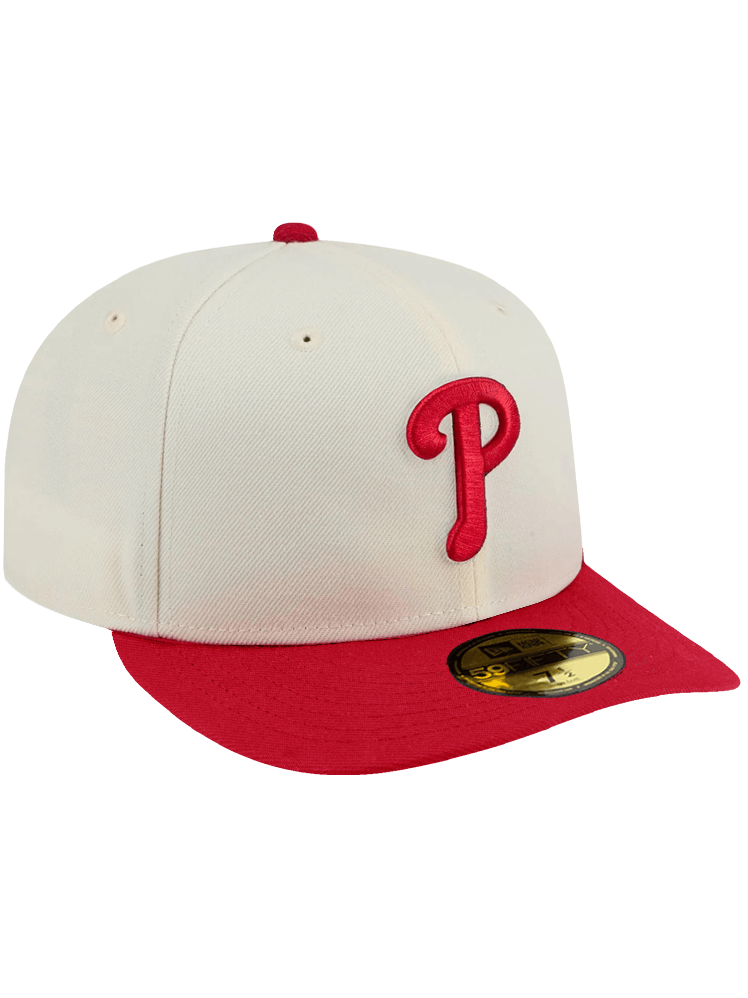 New Era Caps Philadelphia Phillies New Era MLB Team 2 Tone 59FIFTY Pre-Curved Fitted Hat - Chrome