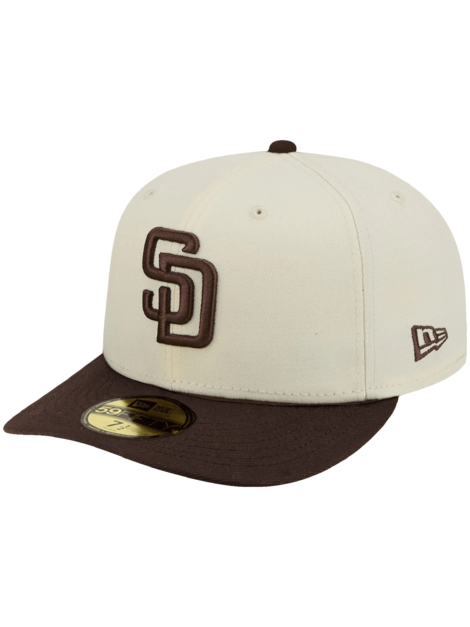New Era Caps San Diego Padres New Era MLB Team 2 Tone 59FIFTY Pre-Curved Fitted Hat - Chrome