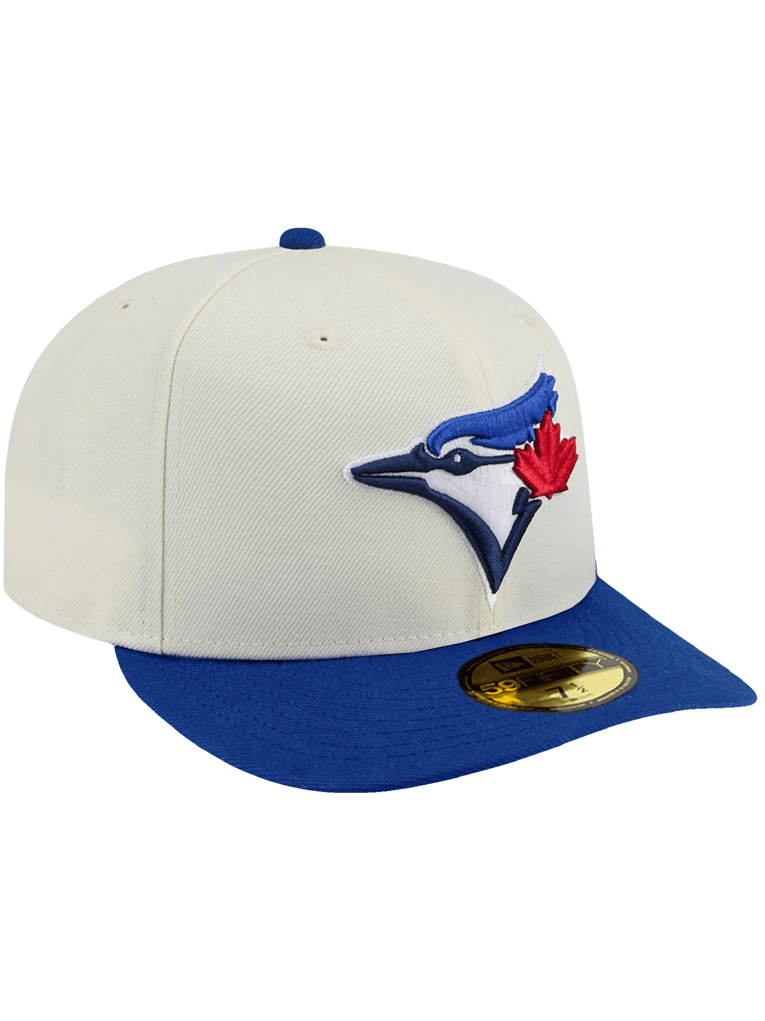 New Era Caps Toronto Blue Jays New Era MLB Team 2 Tone 59FIFTY Pre-Curved Fitted Hat - Chrome