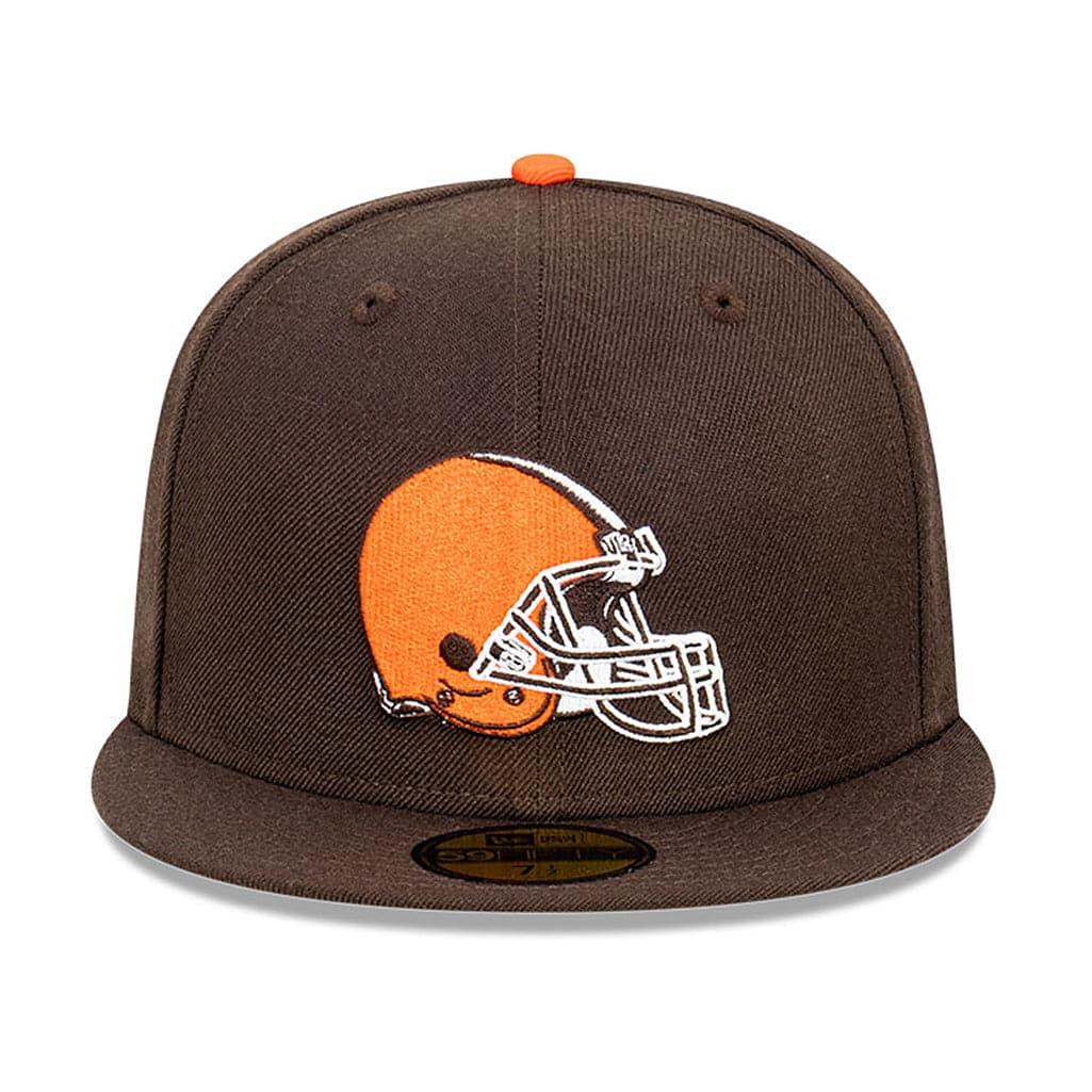 Cleveland Browns New Era NFL Back Script 59FIFTY Fitted Hat - Brown
