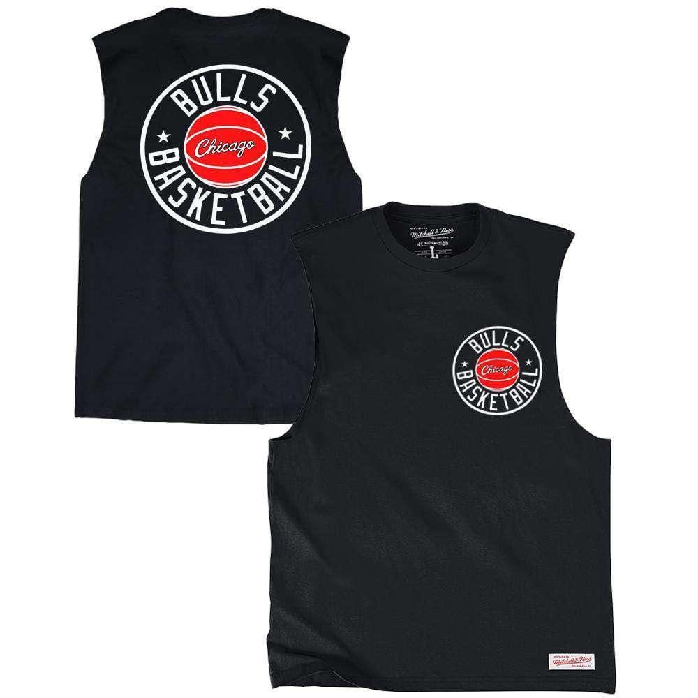 Chicago Bulls Mitchell & Ness NBA Full Circle Muscle T-Shirt - Black
