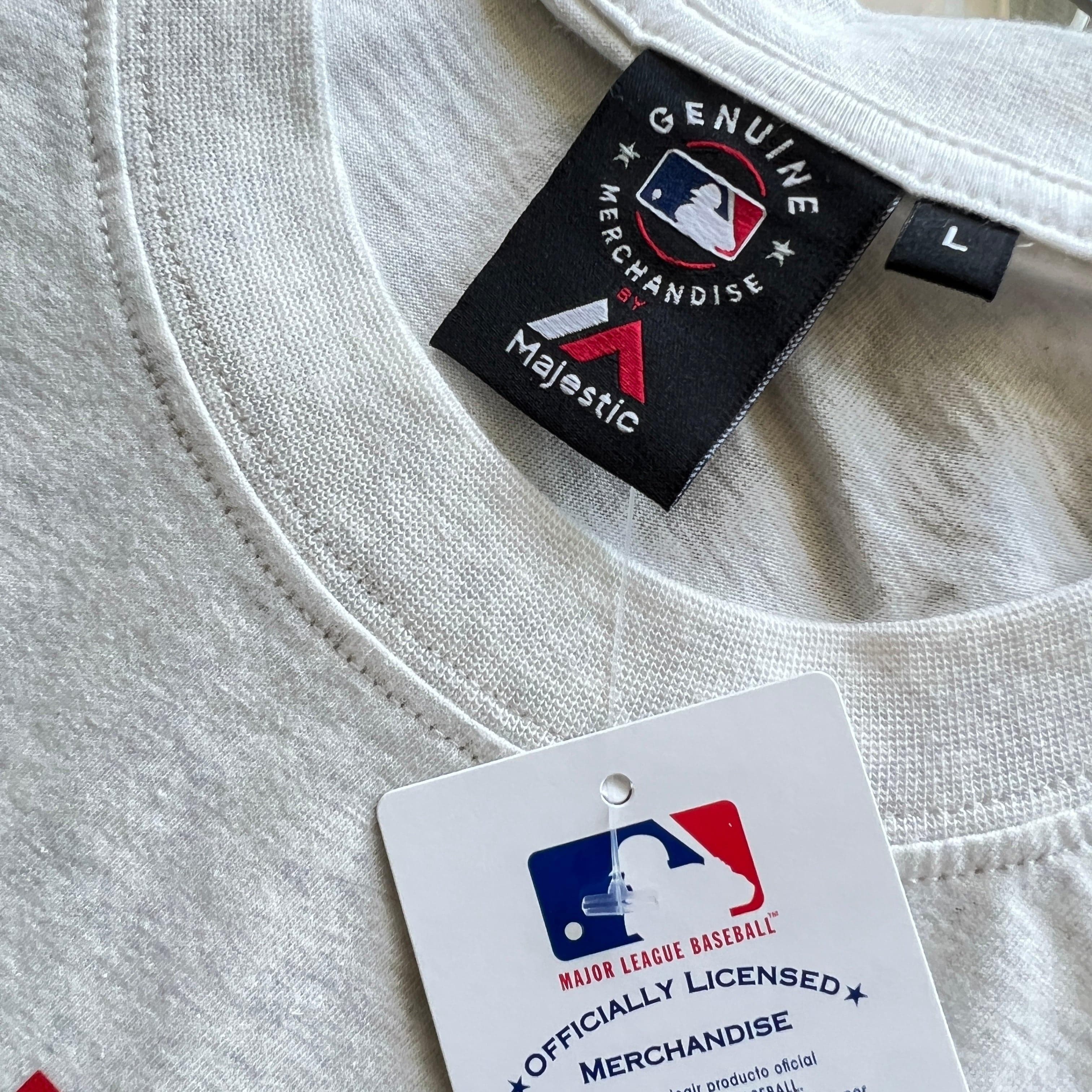 Boston Red Sox Majestic MLB 1916 World Series Vintage T-Shirt - White Marle