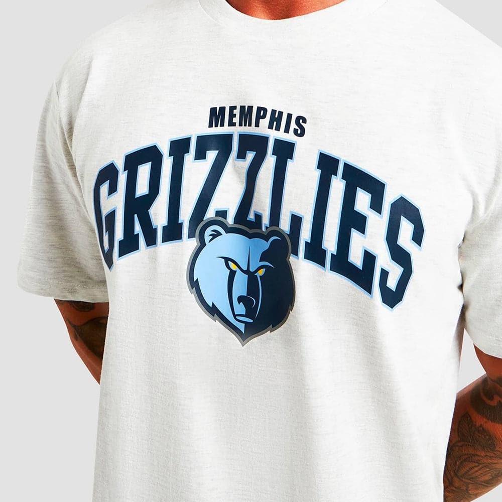 Memphis Grizzlies NBA Essentials Team Arch T-Shirt - White Marle