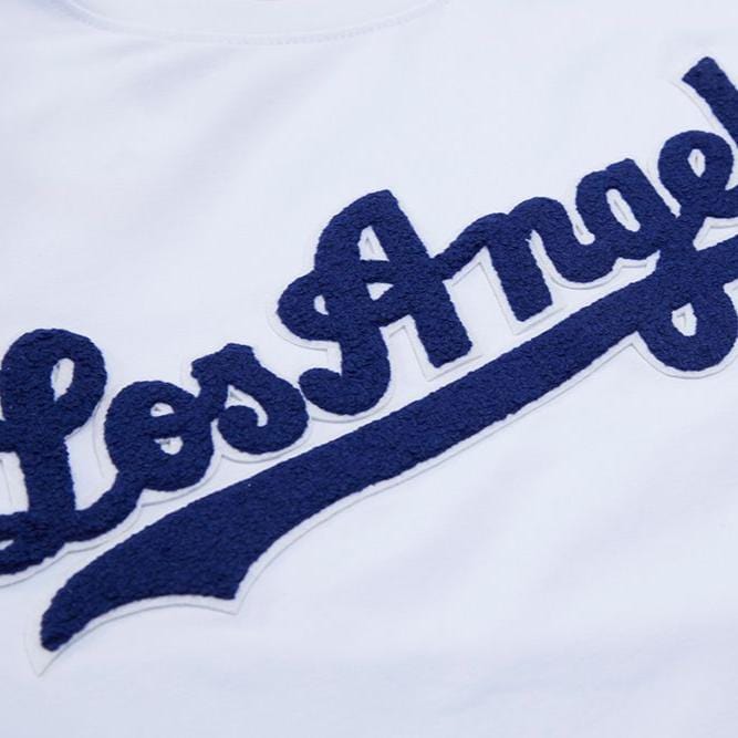 Los Angeles Dodgers Pro Standard MLB Classic Chenille T-Shirt - White