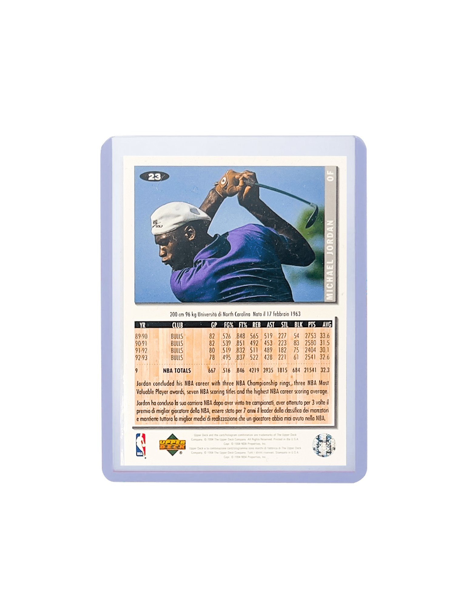 Michael Jordan Chicago White Sox MLB 94 Collectors Choice Card