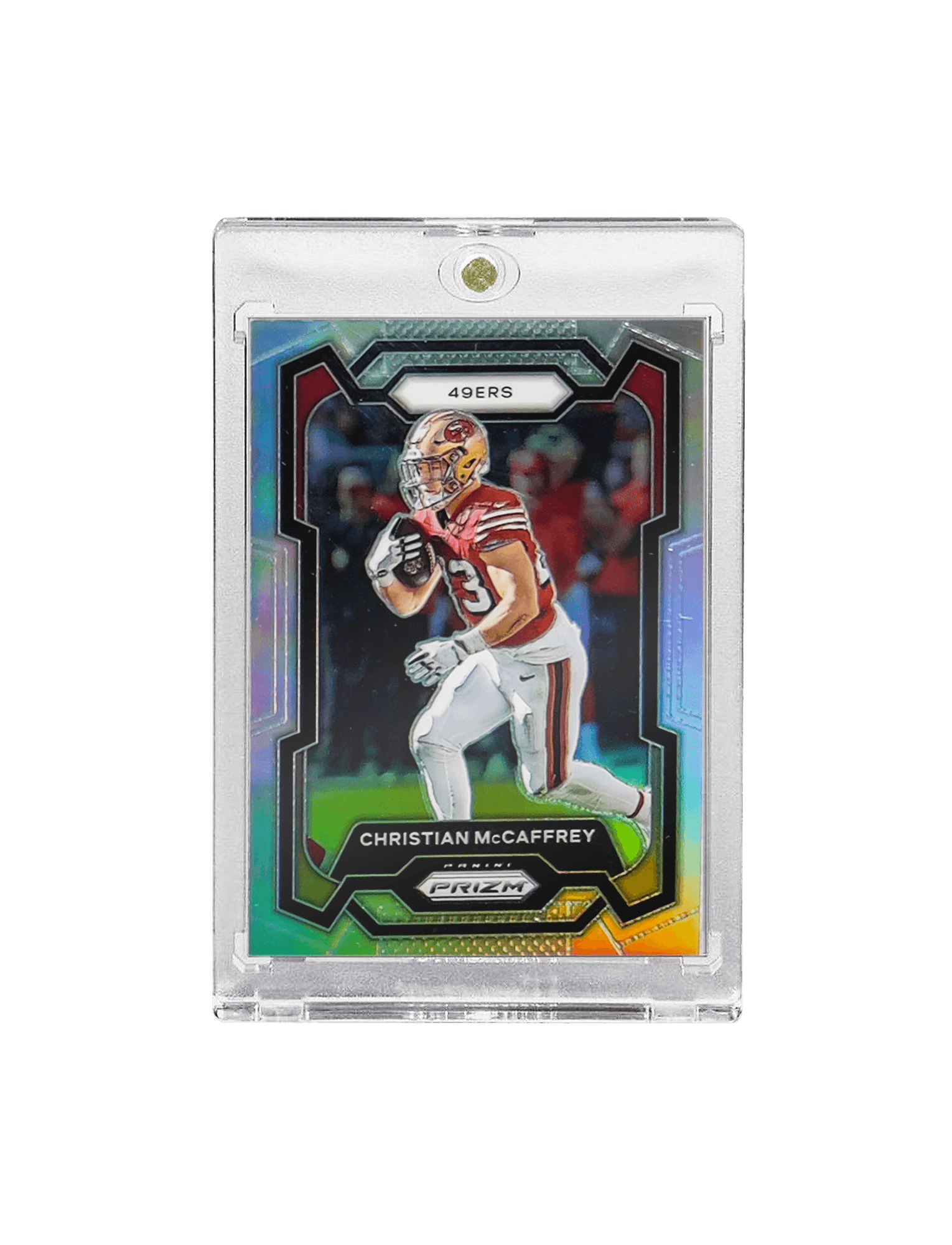 Christian McCaffrey San Francisco 49ers Panini NFL Prizm 23 Silver 267 Card