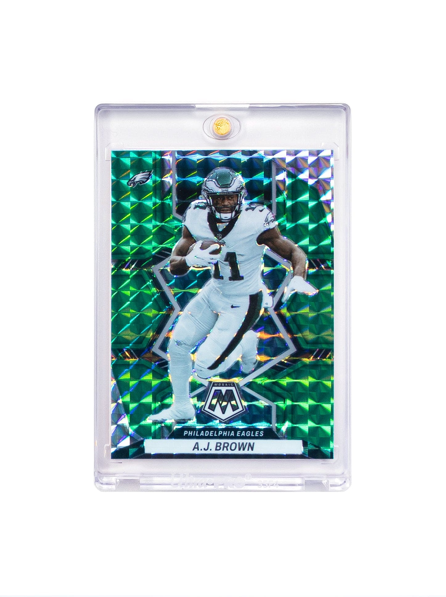 AJ Brown Philadelphia Eagles Panini NFL Mosaic 22 Green Prizm Card