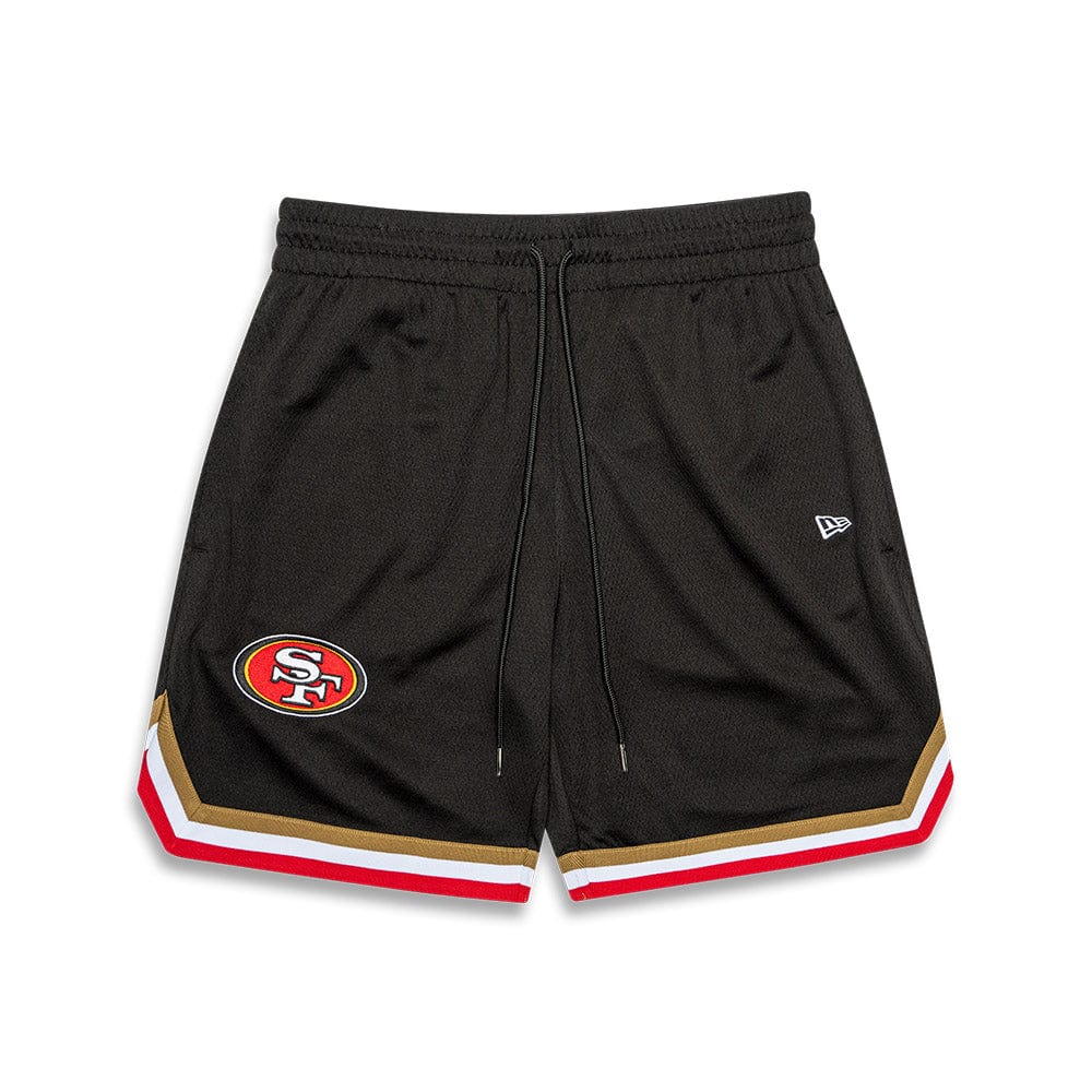 San Francisco 49ers New Era NFL Team Trim Mesh Shorts - Black