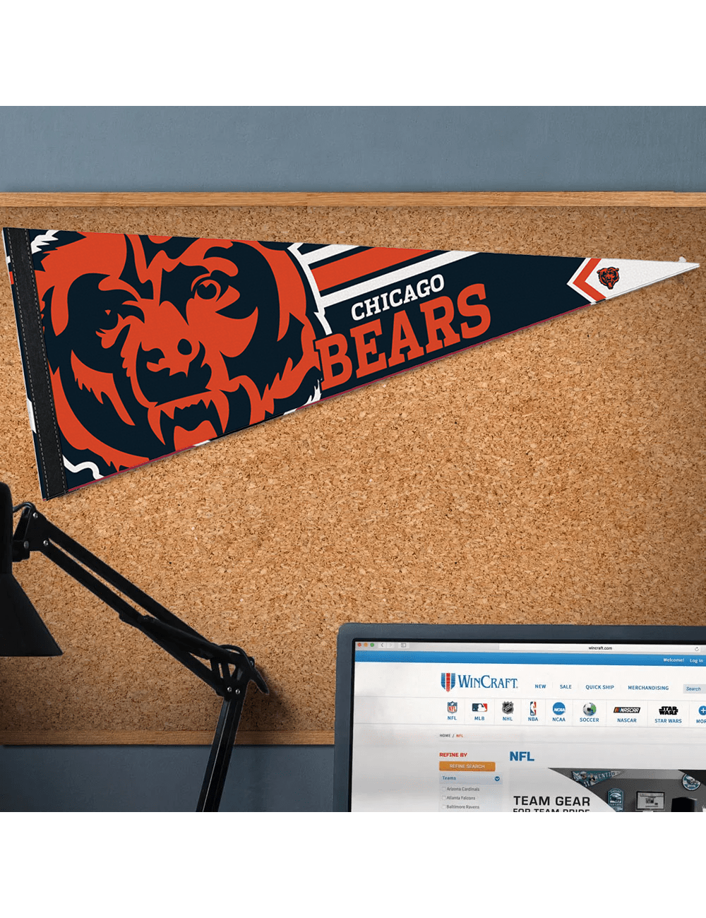 Chicago Bears Wincraft NFL Team Premium 12" x 30" Pennant