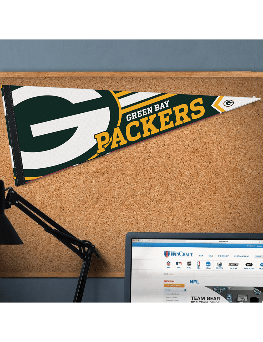 Green Bay Packers Wincraft NFL Team Premium 12" x 30" Pennant