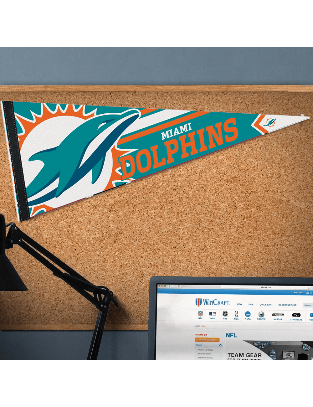 Miami Dolphins Wincraft NFL Team Premium 12" x 30" Pennant