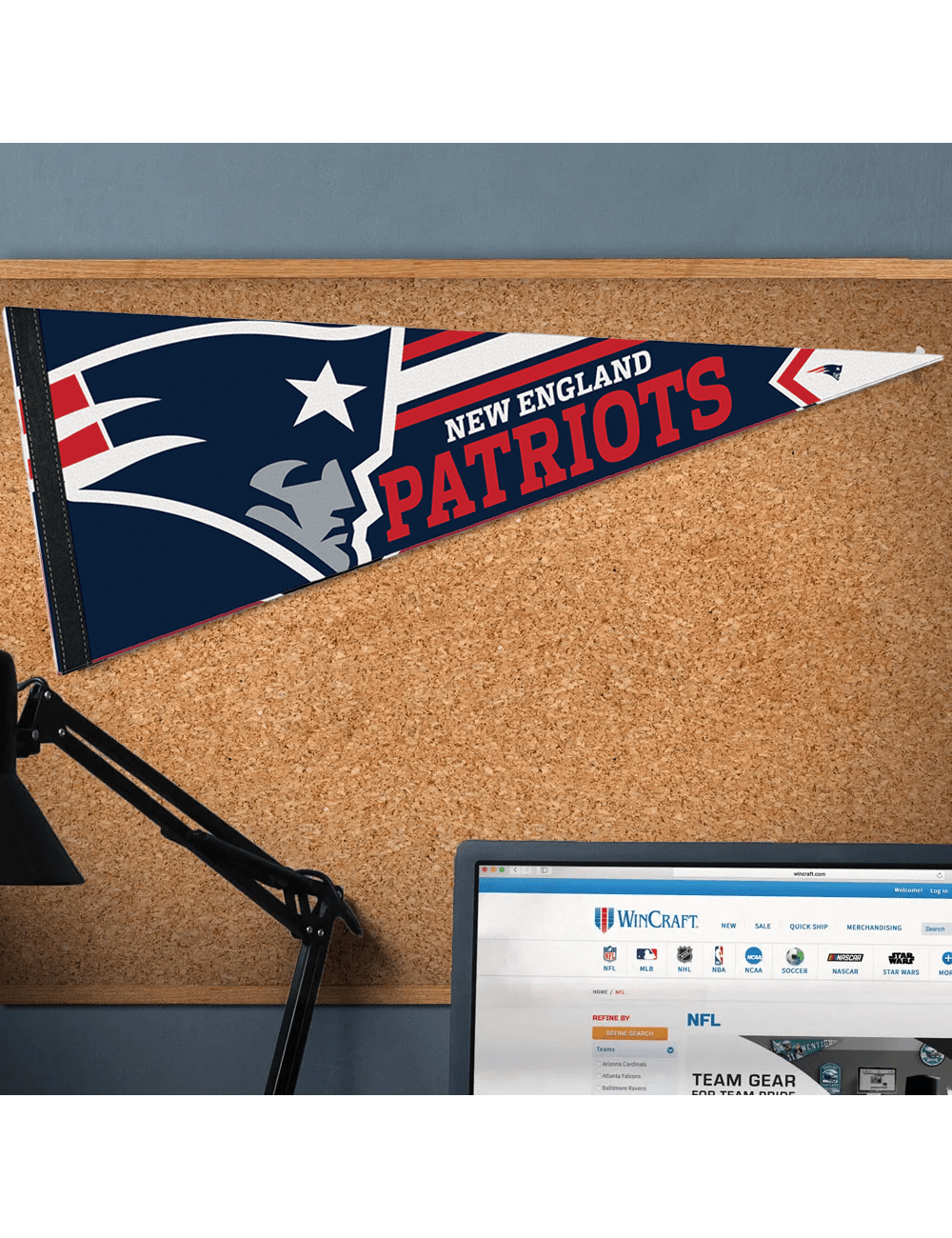 New England Patriots Wincraft NFL Team Premium 12" x 30" Pennant