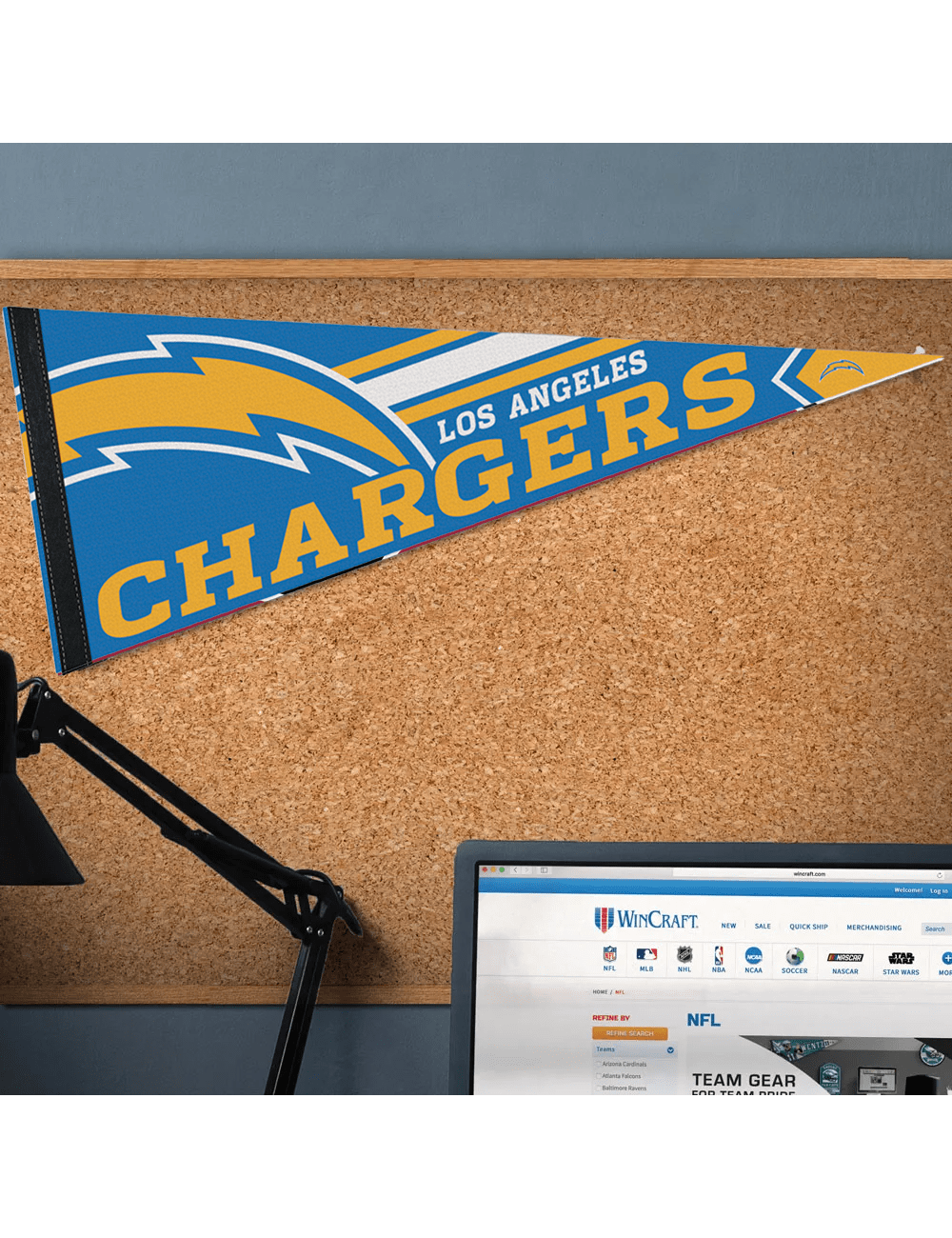 Los Angeles Chargers Wincraft NFL Team Premium 12" x 30" Pennant