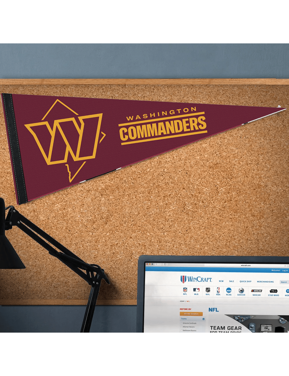 Washington Commanders Wincraft NFL Team Premium 12" x 30" Pennant