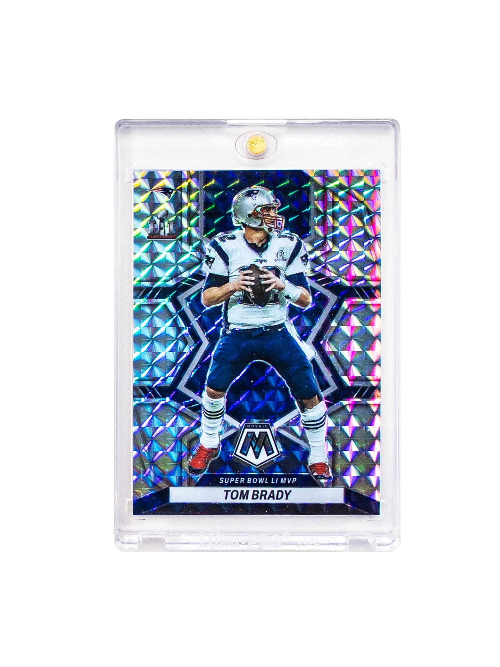 Tom Brady New England Patriots Panini NFL Mosaic 22 SB MVP Silver Card