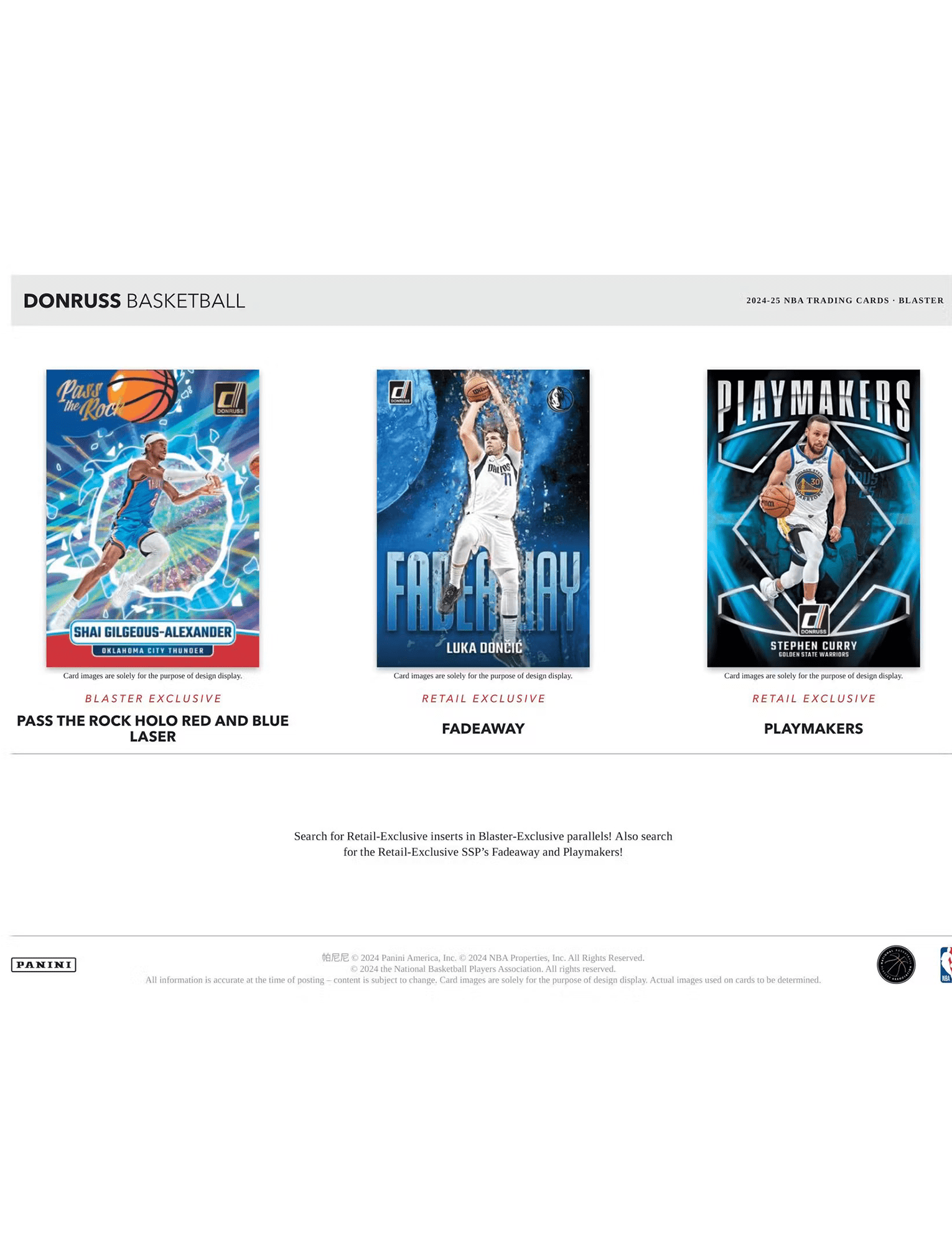 Panini Cards 2024-25 NBA Panini Donruss Basketball Trading Card Retail Pack