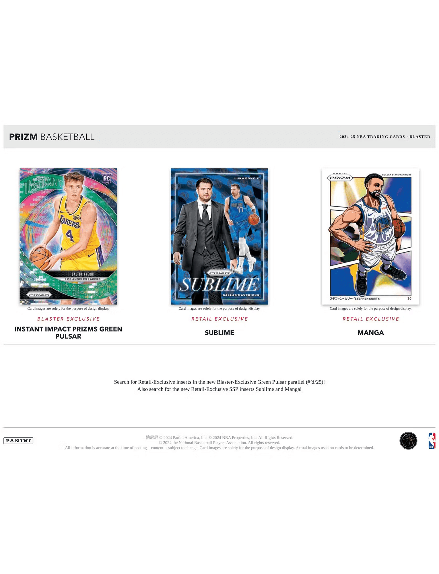 Panini Cards 2024-25 NBA Panini Prizm Basketball Trading Card Value Pack