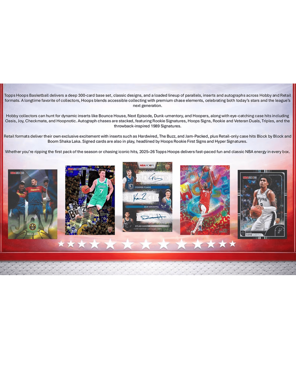 Topps Trading Cards 2025-26 Topps NBA Hoops Basketball Jumbo Box