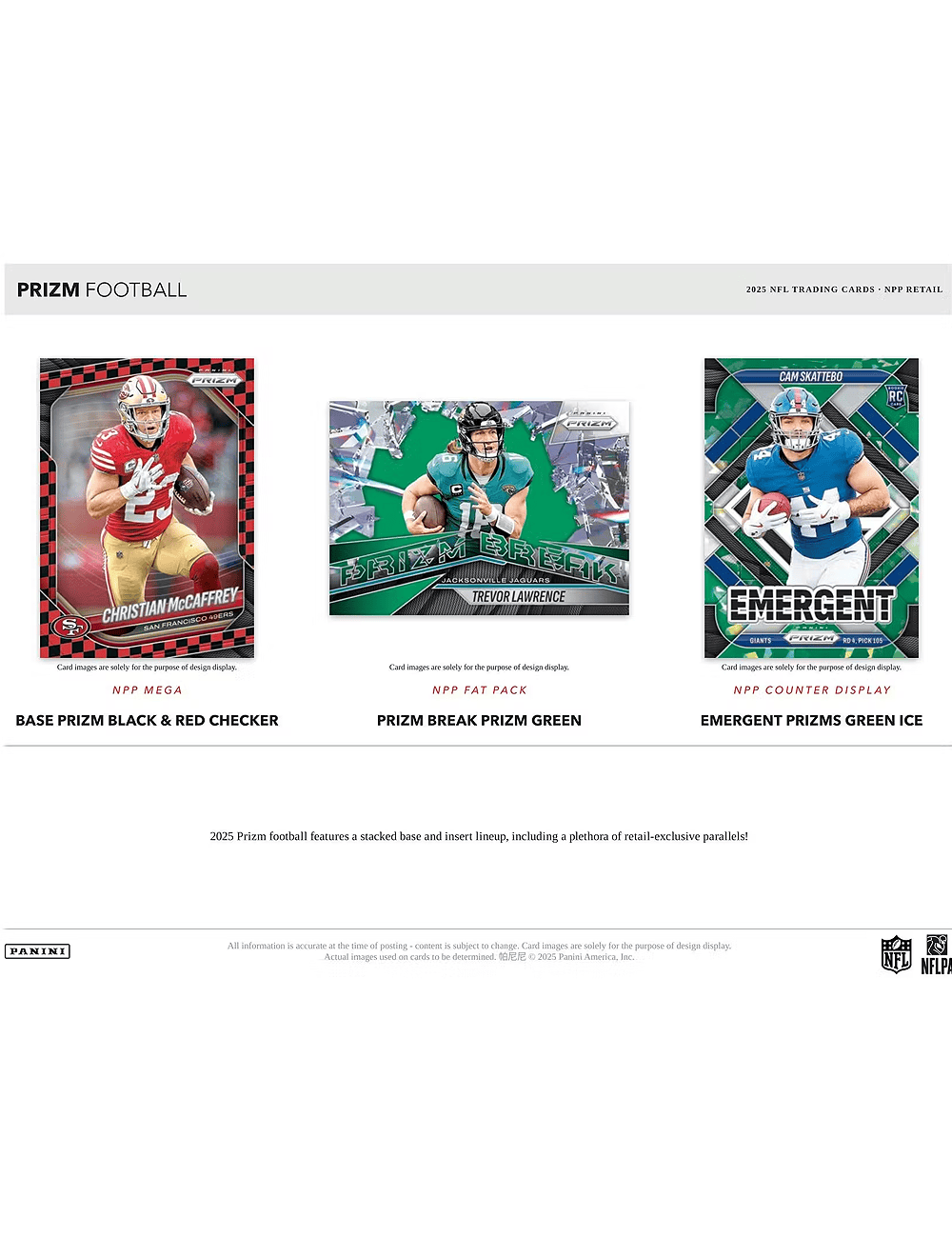 Panini Cards 2025 Panini NFL Prizm Football Trading Card Blaster Box