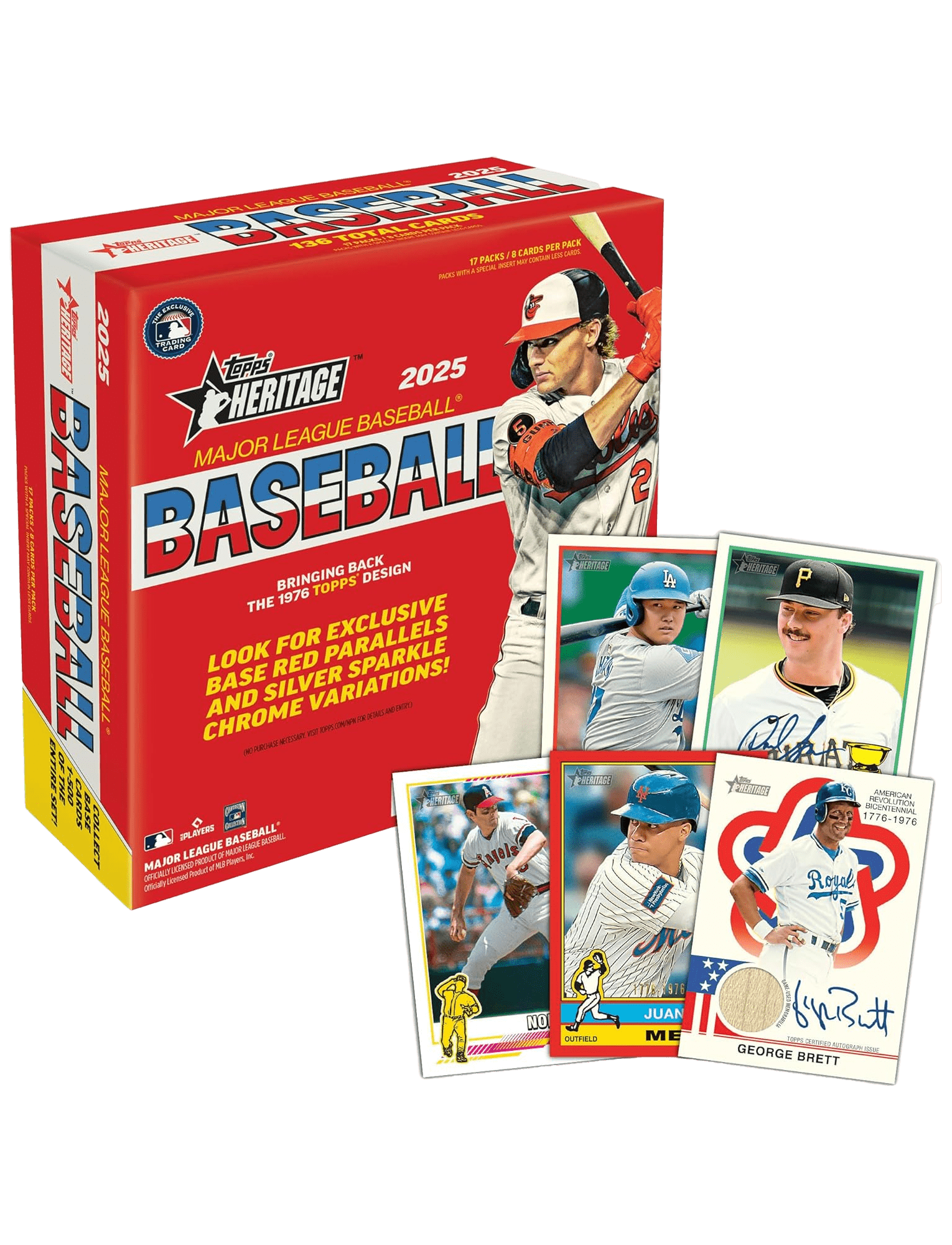 Topps Cards 2025 Topps MLB Heritage Baseball Trading Card Mega Pack