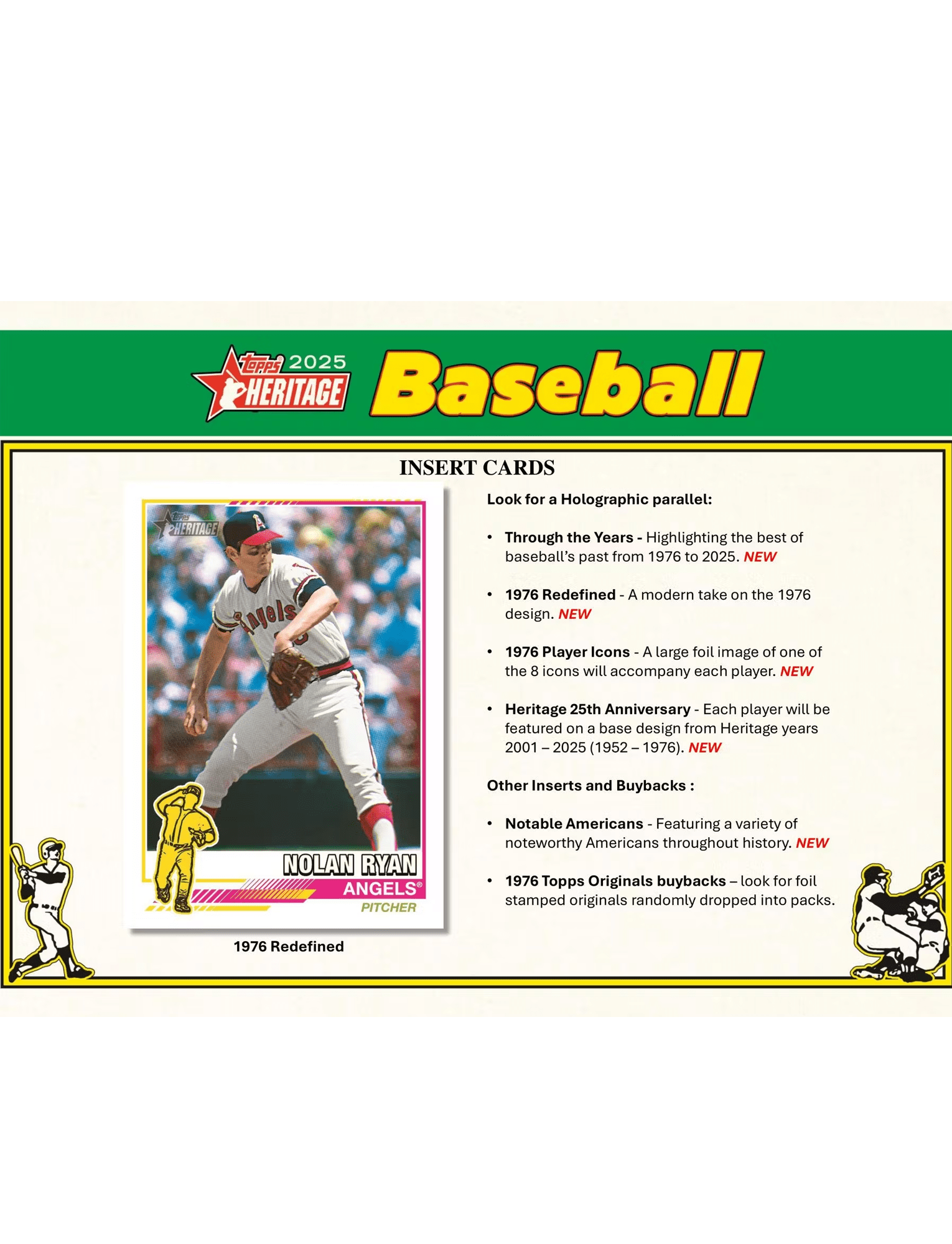 Topps Cards 2025 Topps MLB Heritage Baseball Trading Card Mega Pack