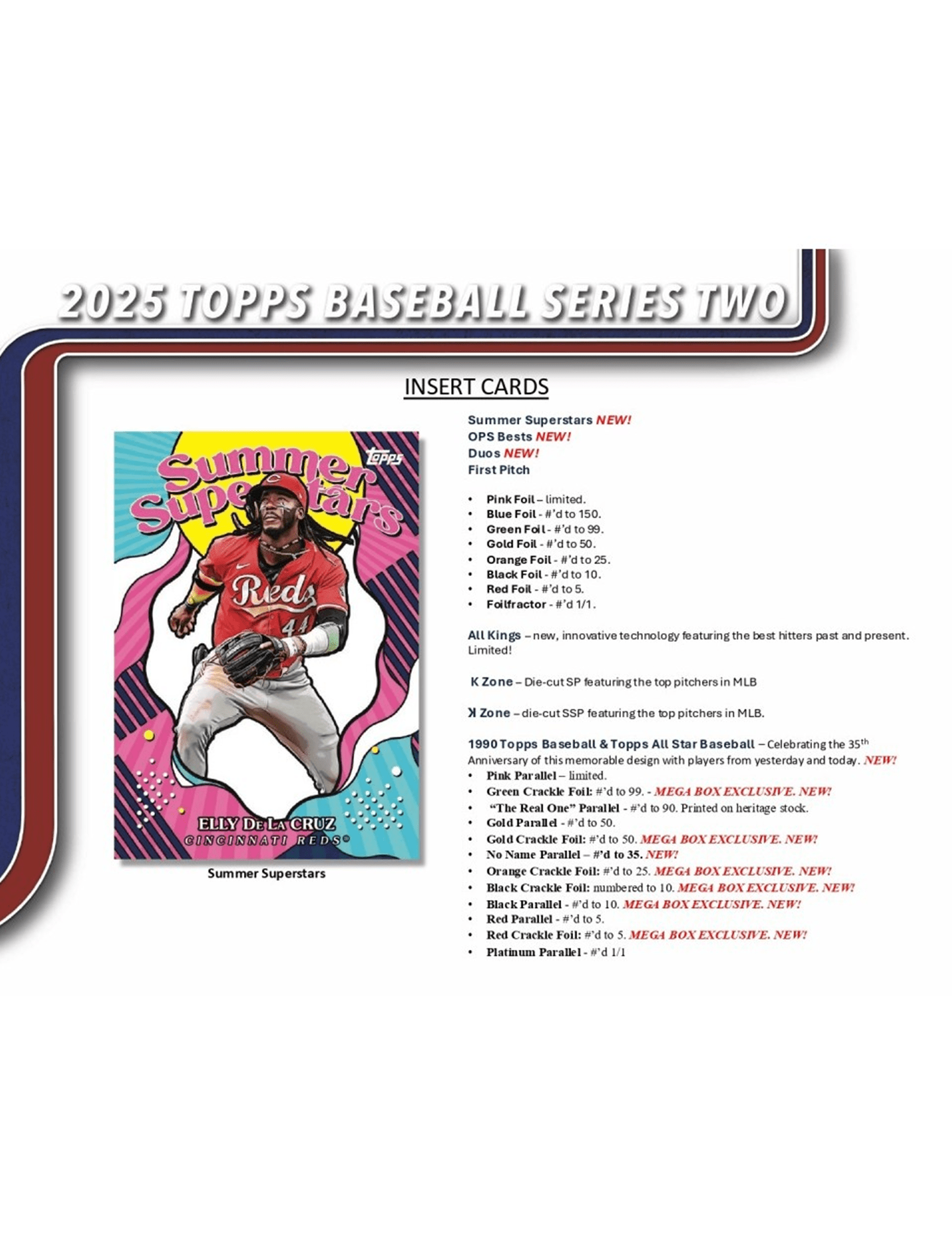 Topps Cards 2025 Topps MLB Series 2 Baseball Trading Card Mega Pack
